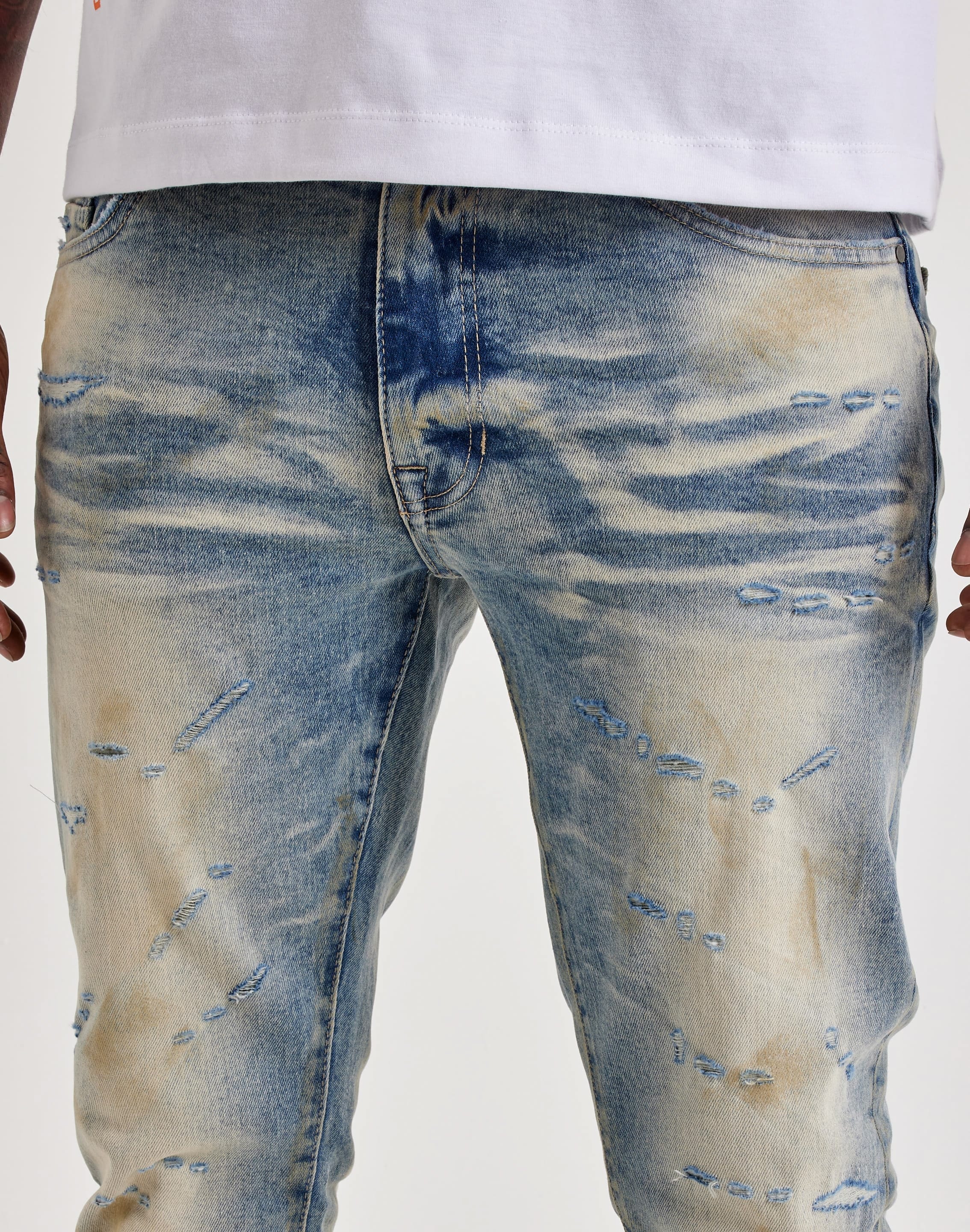 Smoke Rise Slim Distressed Denim Jeans
