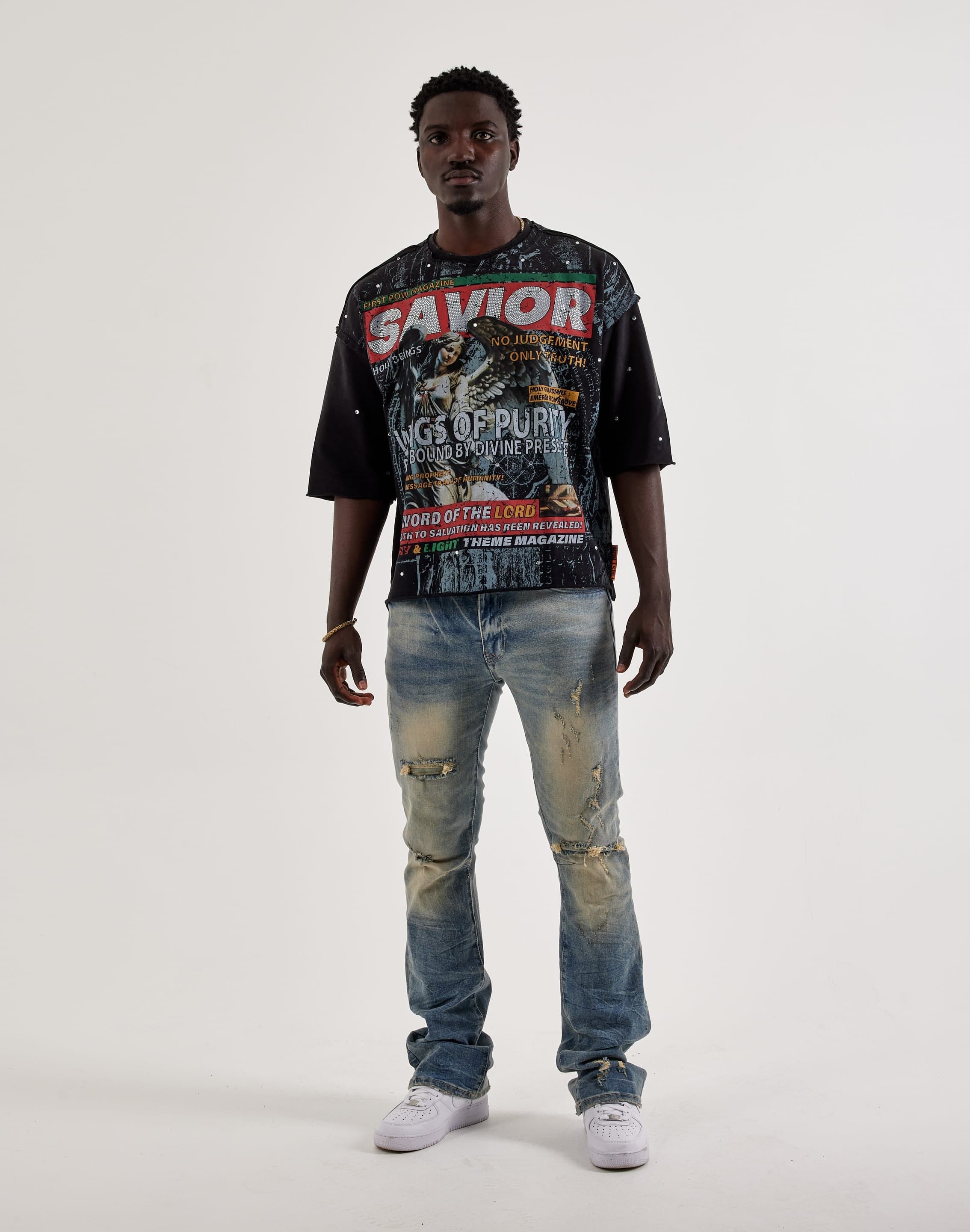 First Row Wings Of Purity Rhinestone T-Shirt