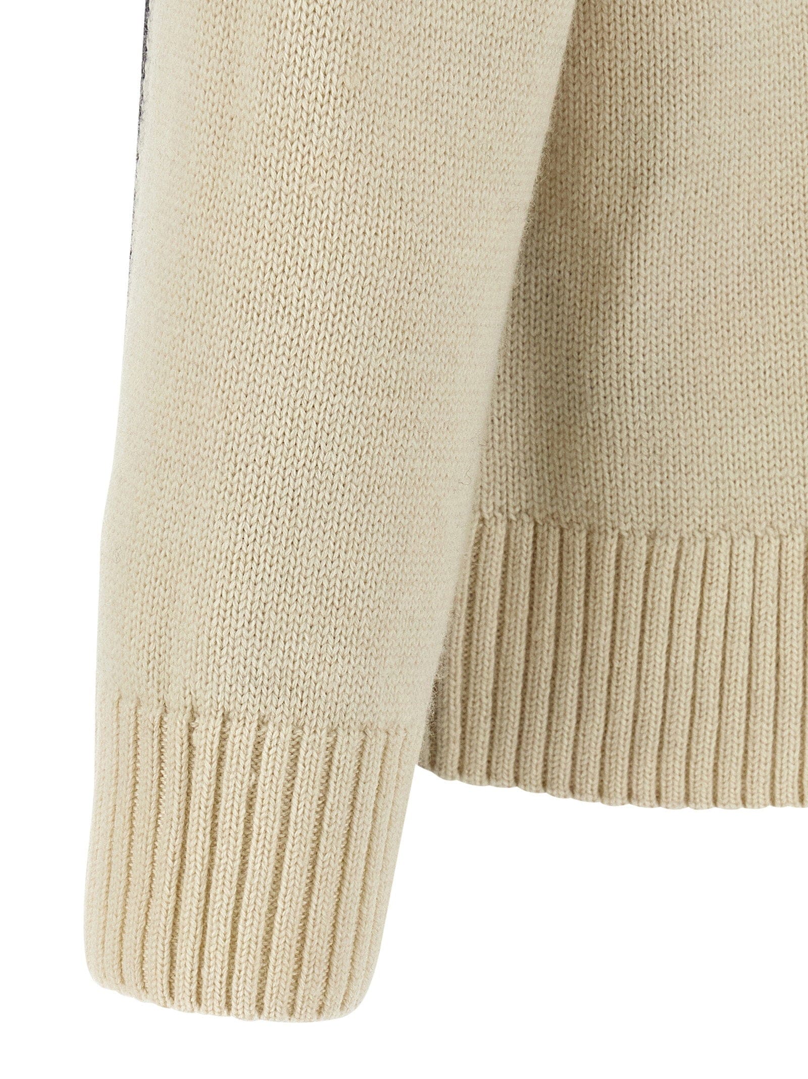 J.w.anderson Two - Tone Wool Blend Sweater — Charcoal