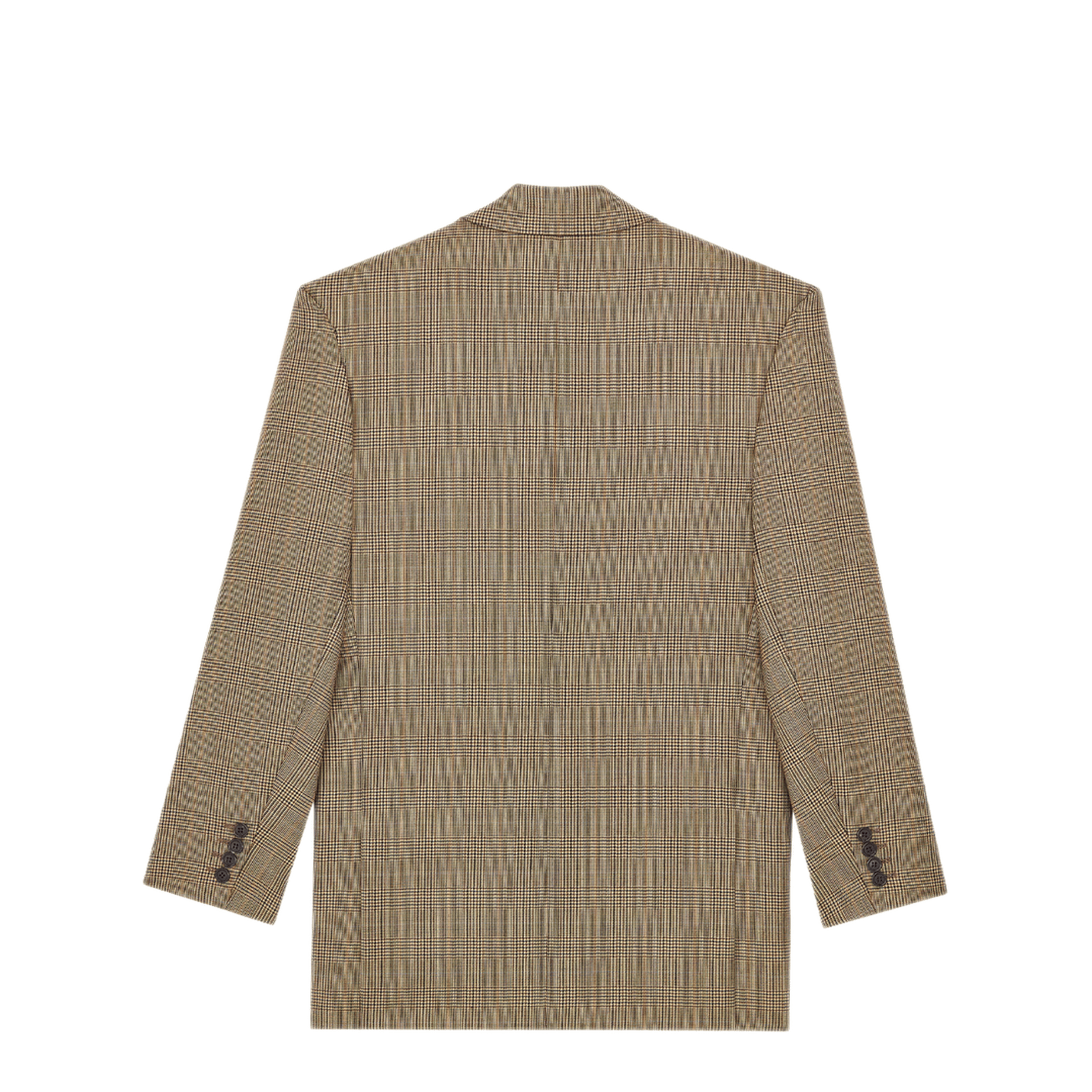 Saint Laurent Paris Double - Breasted Jacket In Prince Of Wales Puppytooth Wool