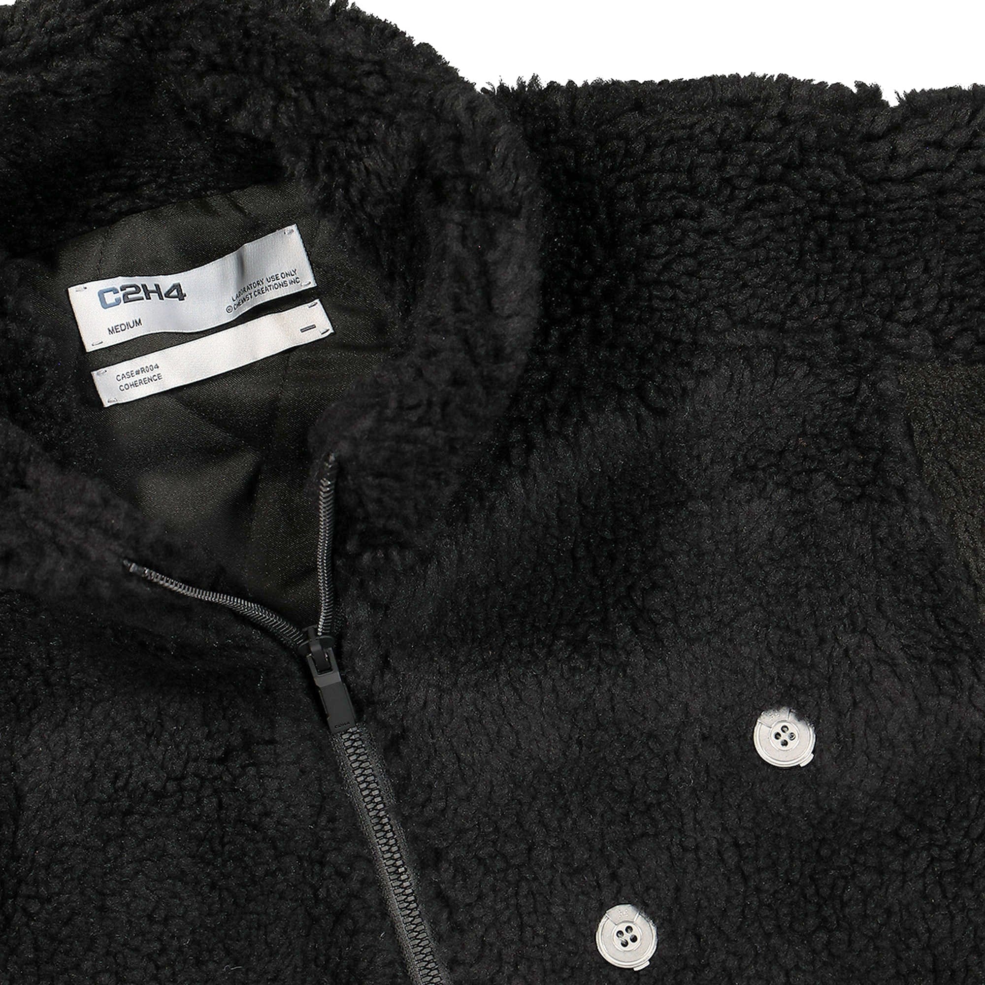 C2H4 Arc Panelled Asteroid Padded Fleece Coat