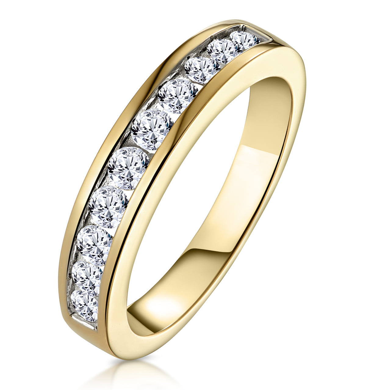 Diamond Rae 18K Gold Diamond Half Band Eternity Ring 0.50CT H/SI