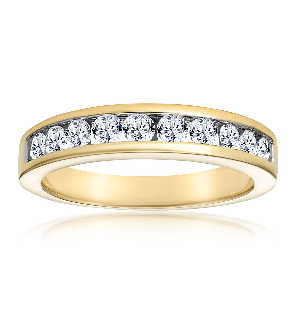 Diamond Rae 18K Gold Diamond Half Band Eternity Ring 0.50CT H/SI