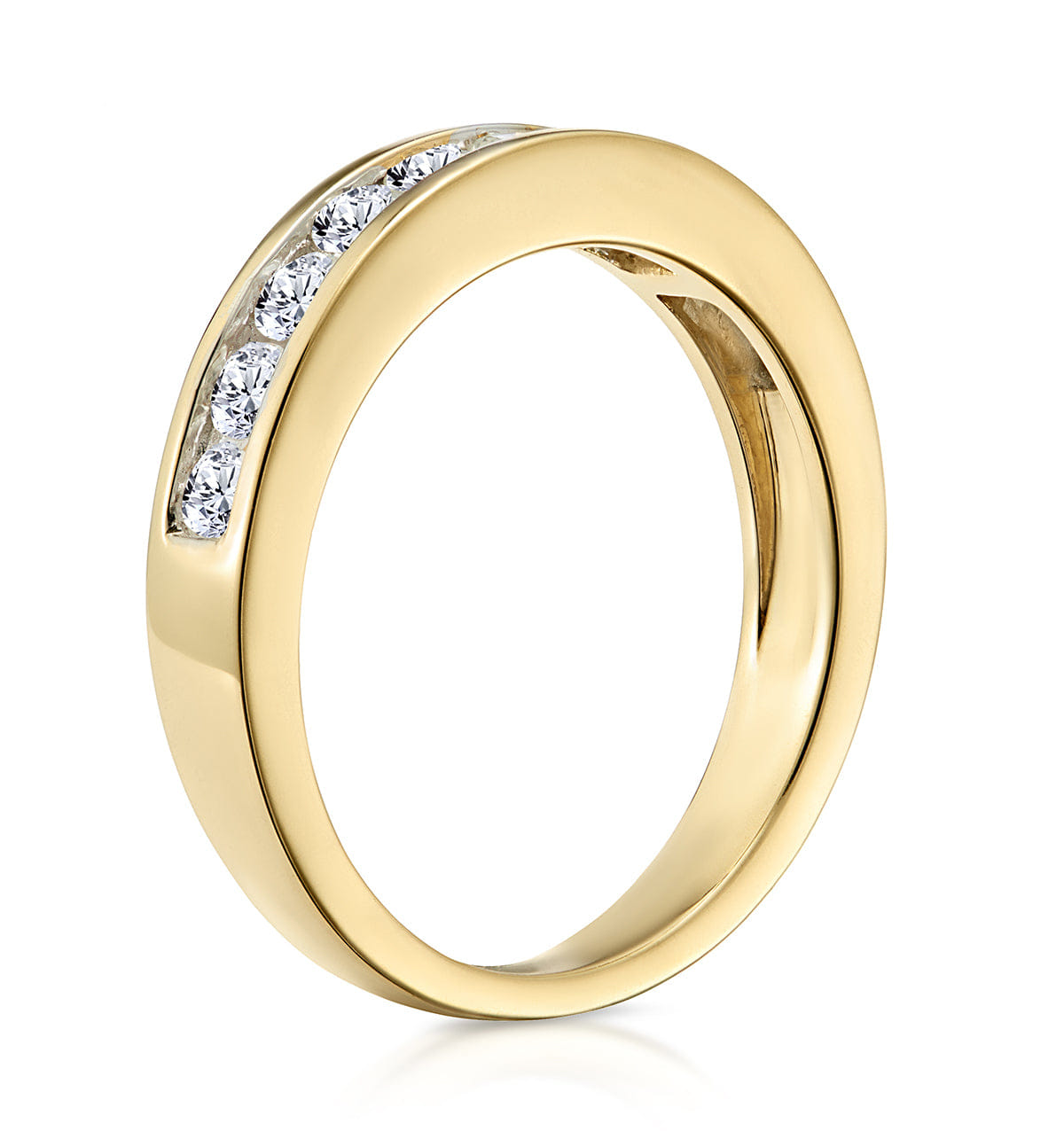 Diamond Rae 18K Gold Diamond Half Band Eternity Ring 0.50CT H/SI