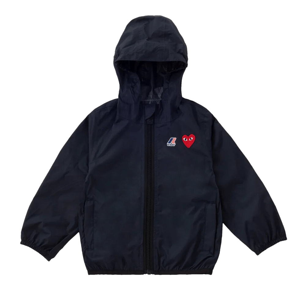 Comme des Garçons PLAY Kids K-Way Hoodie Full Zip Navy