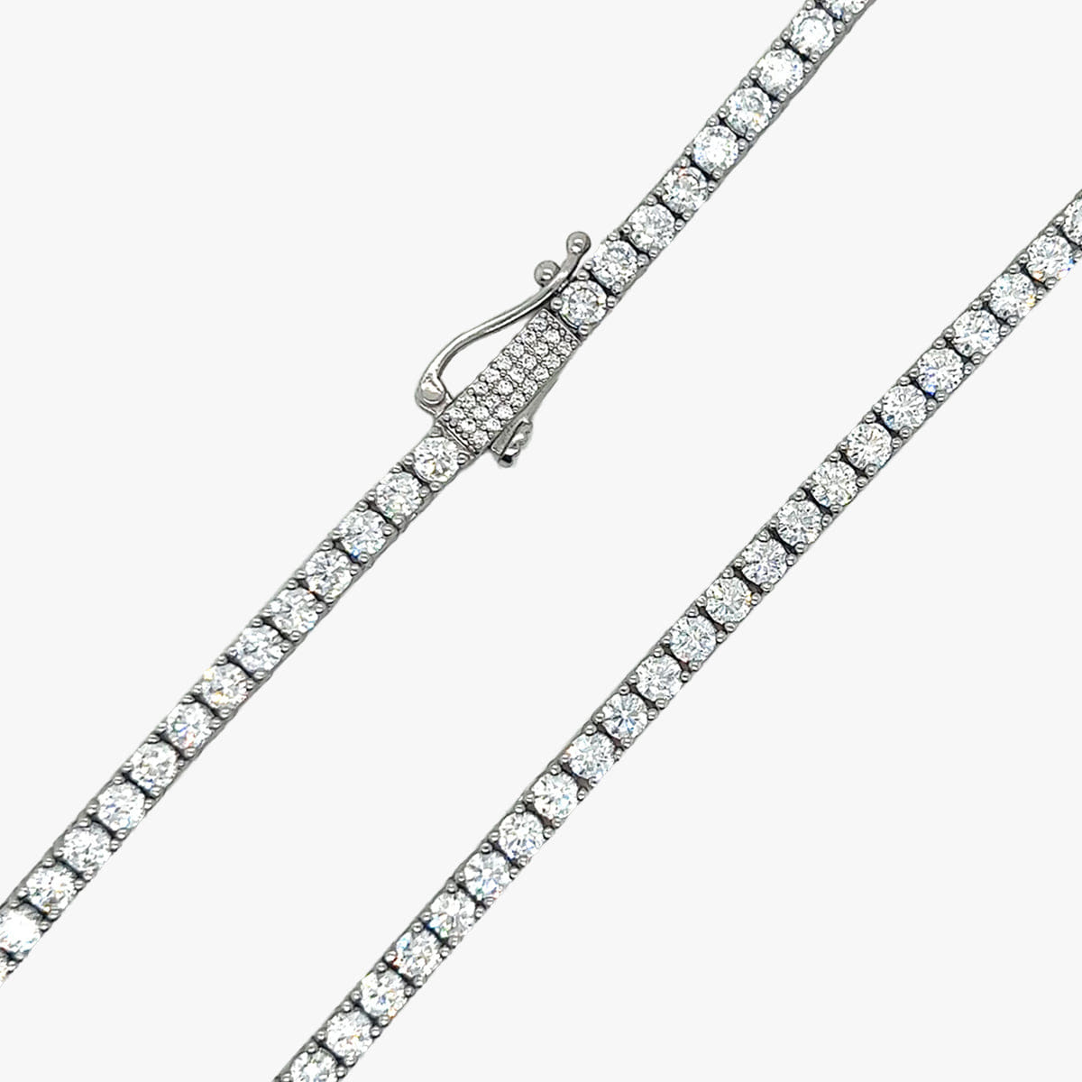 GLD MAS 3 mm Diamond Tennis Necklace