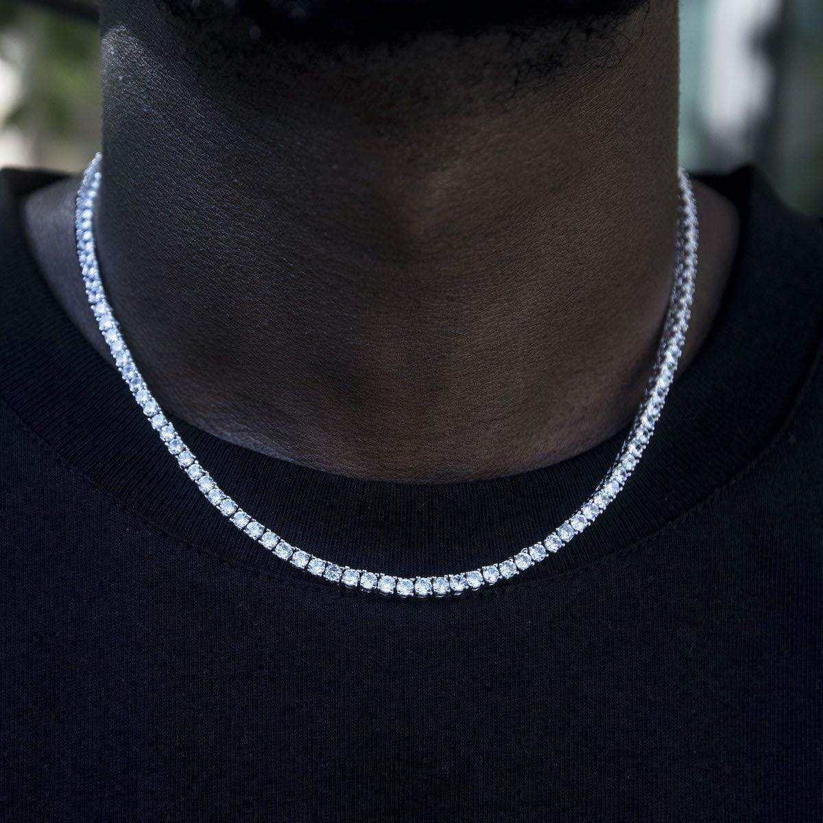 GLD MAS 3 mm Diamond Tennis Necklace