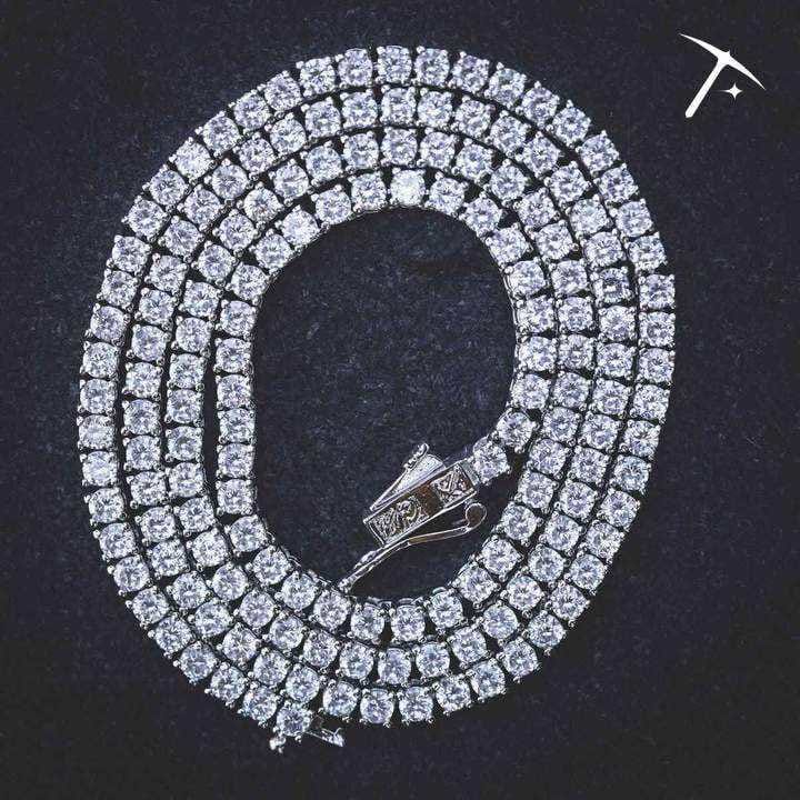 GLD MAS 3 mm Diamond Tennis Necklace