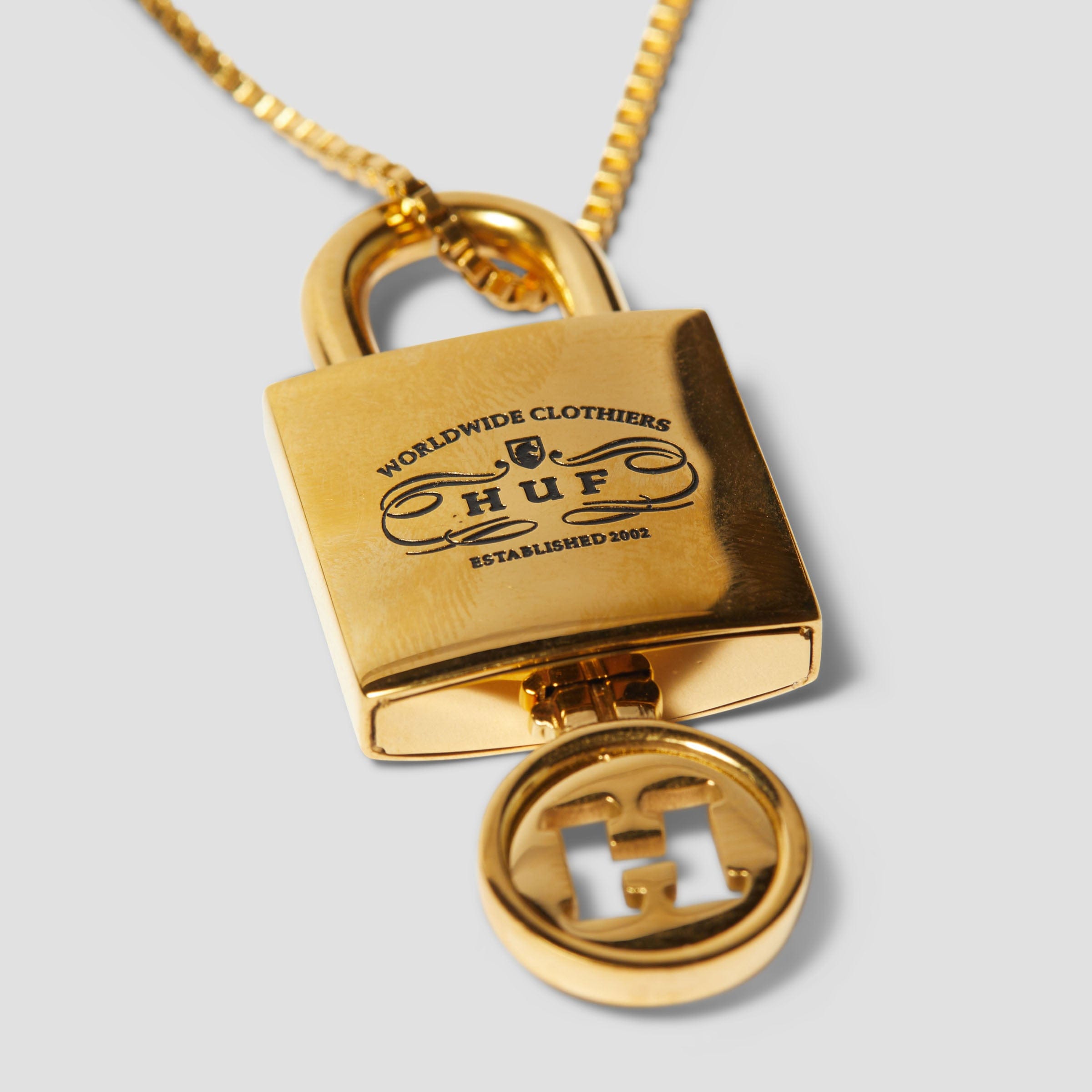 HUF Lock & Key Pendant Gold