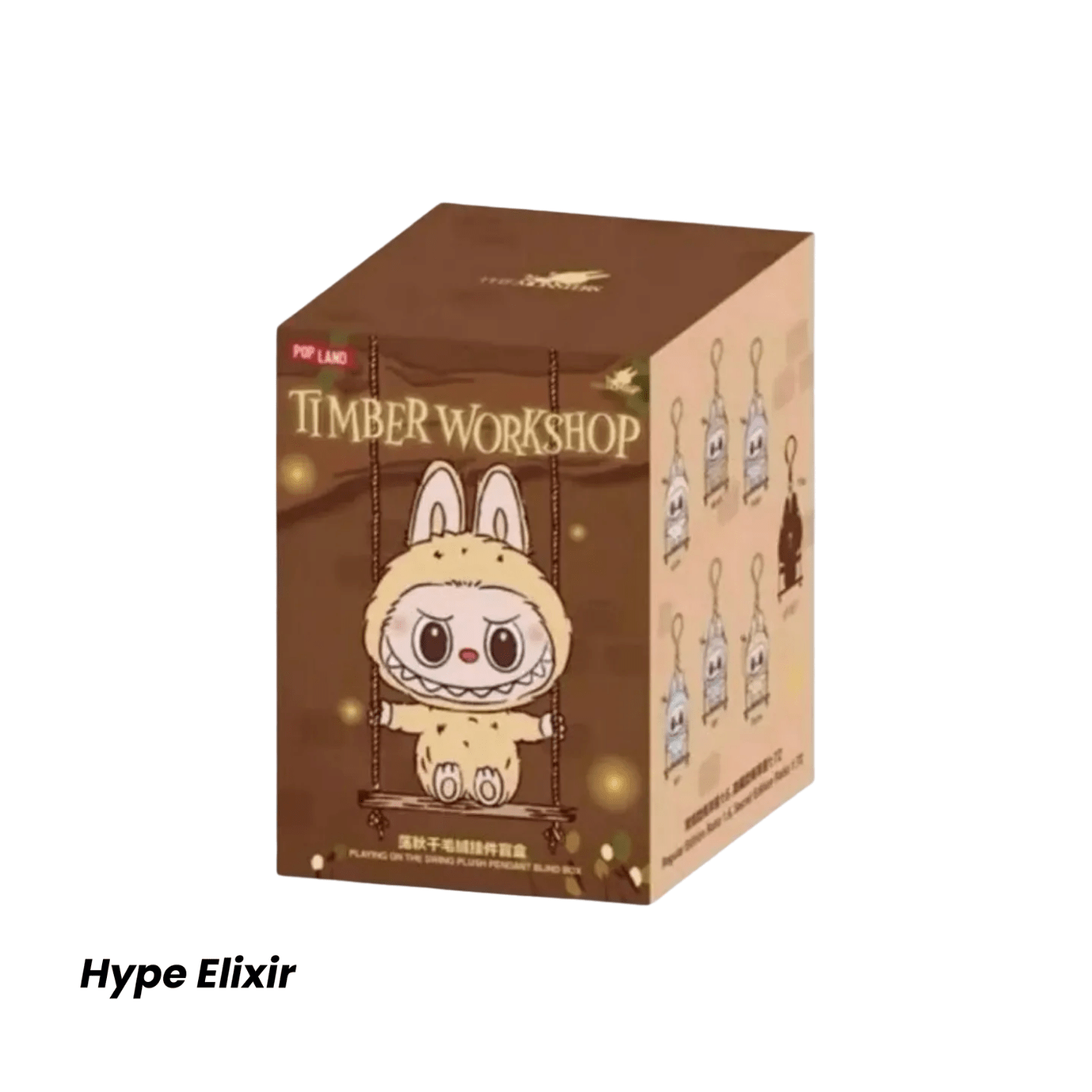 Pop Mart Labubu The Monsters Timber Workshop Playing on the Swing Plush Pendant (Pop Land Exclusive) Sealed Case (6 Blind Box)
