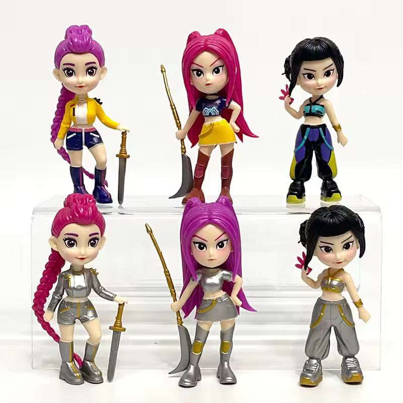 Hunter K - Pop Demon Hunter Figure Set – 6PCS 4.1" Collectible Action Figures for Kids