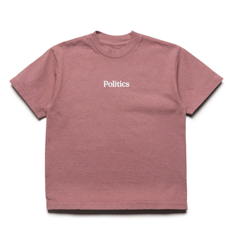 Mauve Kids Politics Serif Logo T-Shirt - Mauve