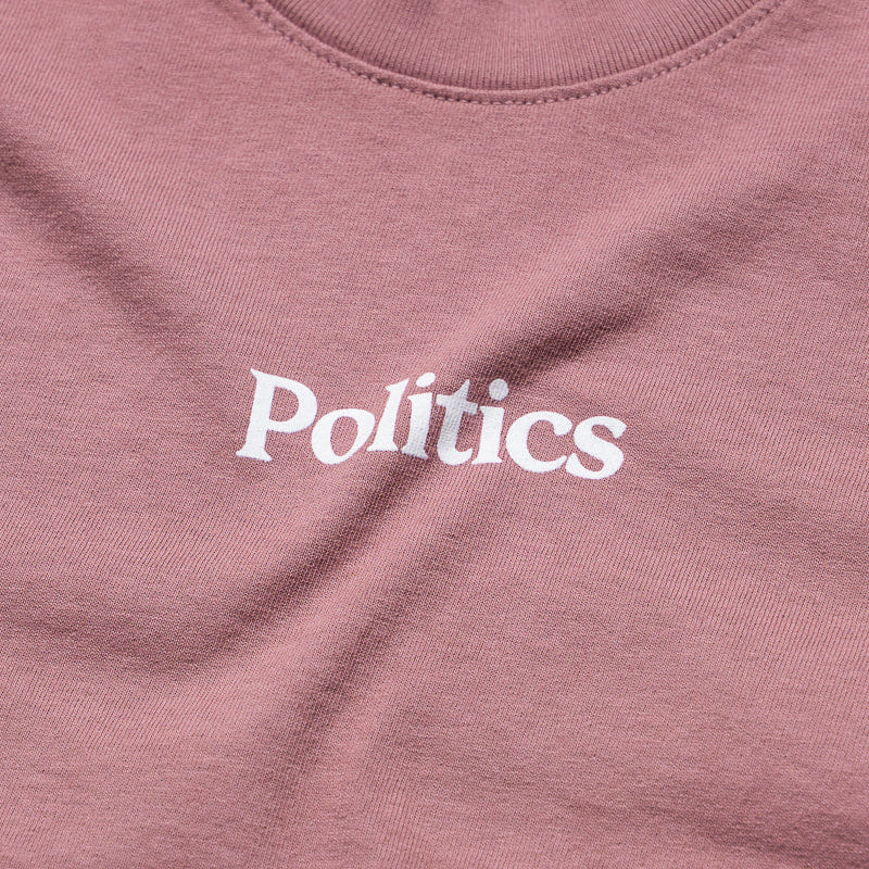 Mauve Kids Politics Serif Logo T-Shirt - Mauve