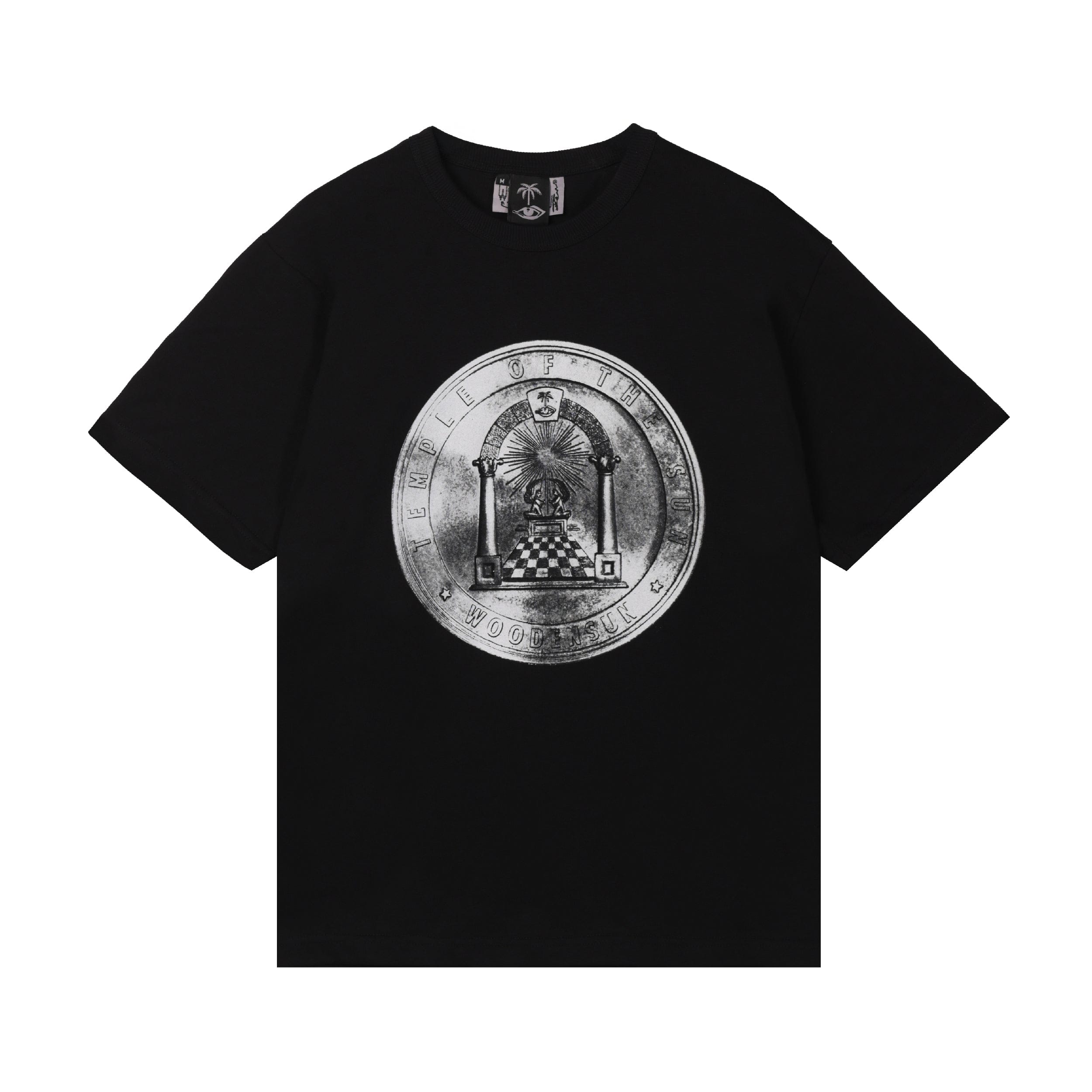 Woodensun Silver Temple Shortsleeve T - Shirt - Black