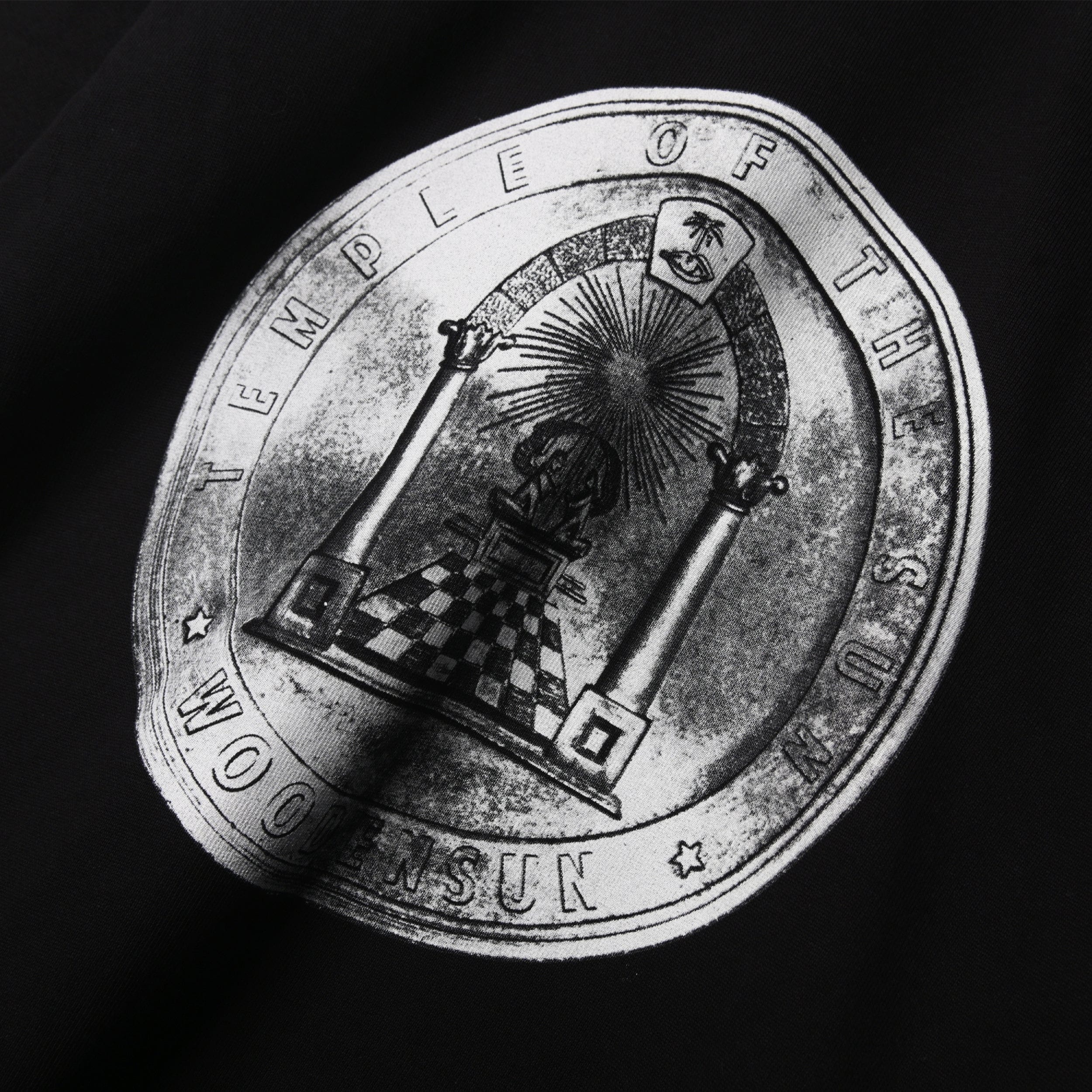 Woodensun Silver Temple Shortsleeve T - Shirt - Black