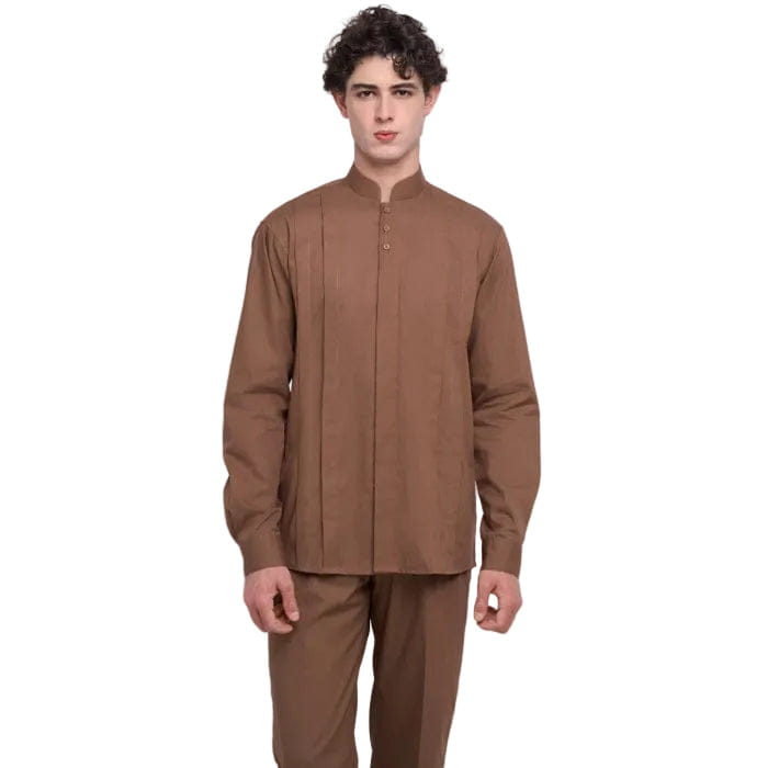 TEMMA Prasetio NURAN LONG SLEEVES SHIRT BROWN