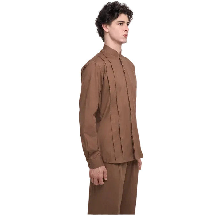 TEMMA Prasetio NURAN LONG SLEEVES SHIRT BROWN