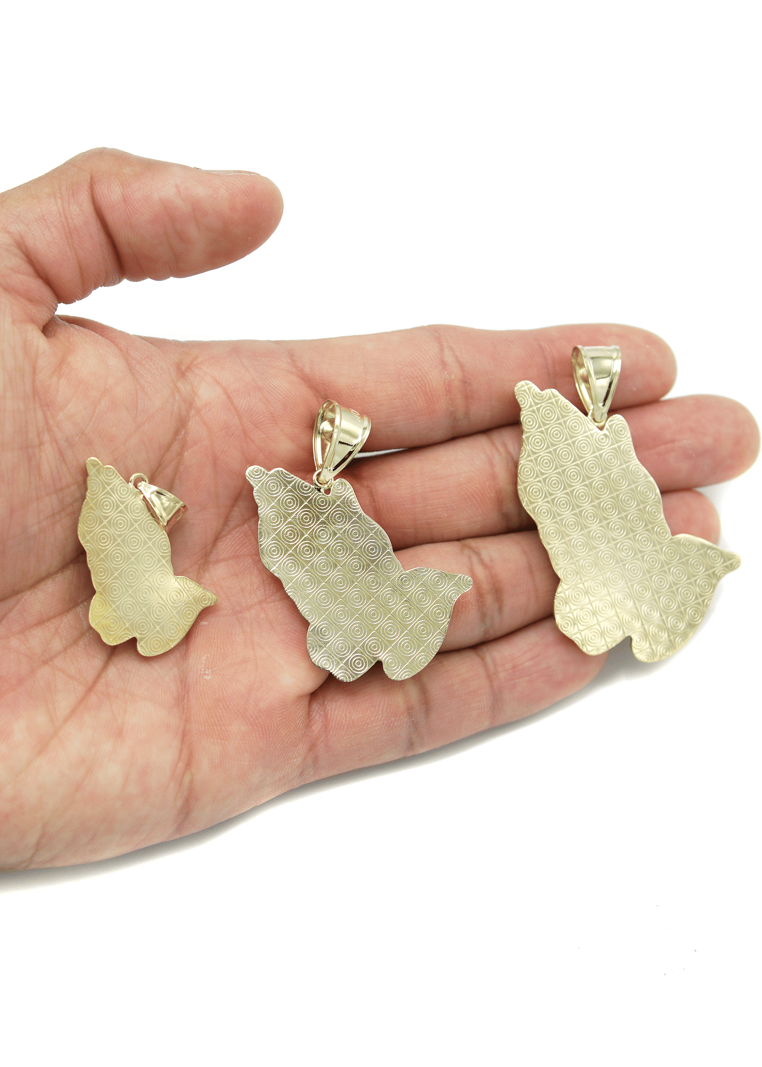 Manufacturer 1 10K Gold Praying Hands Pendant | Customizable Size
