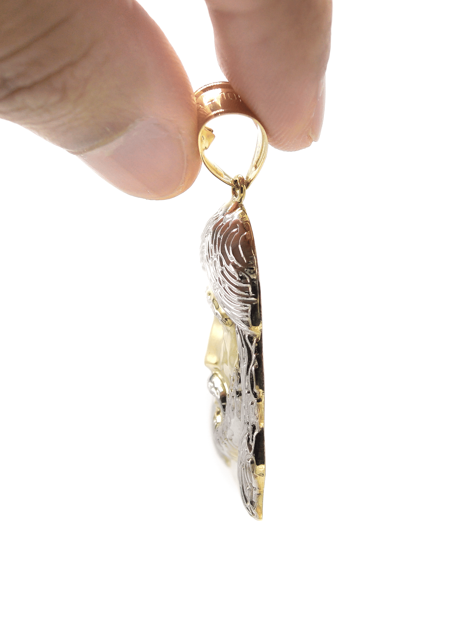 Manufacturer 1 10K Gold Jesus Head Pendant | Customizable Size