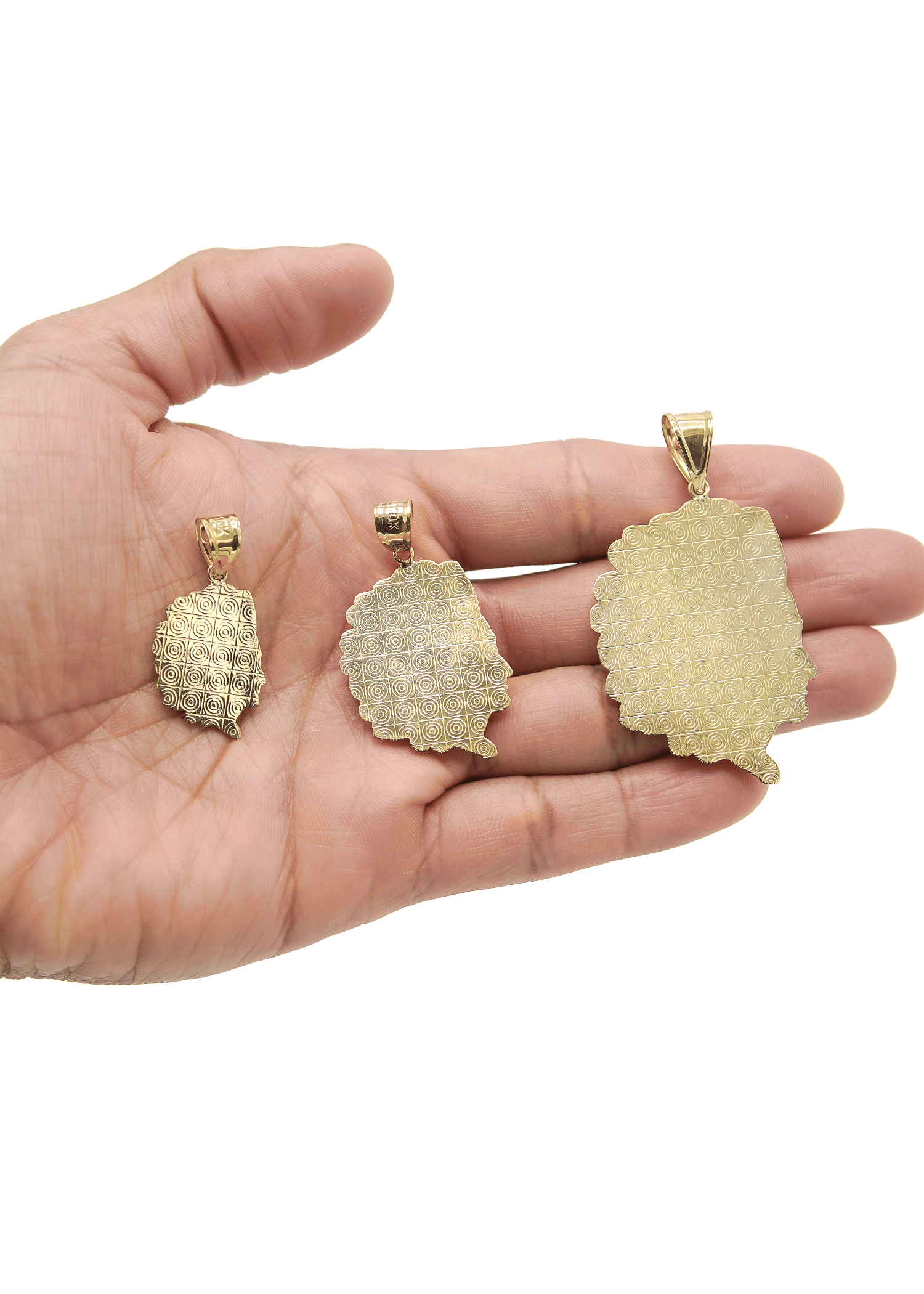 Manufacturer 1 10K Gold Chief Head Pendant | Customizable Size