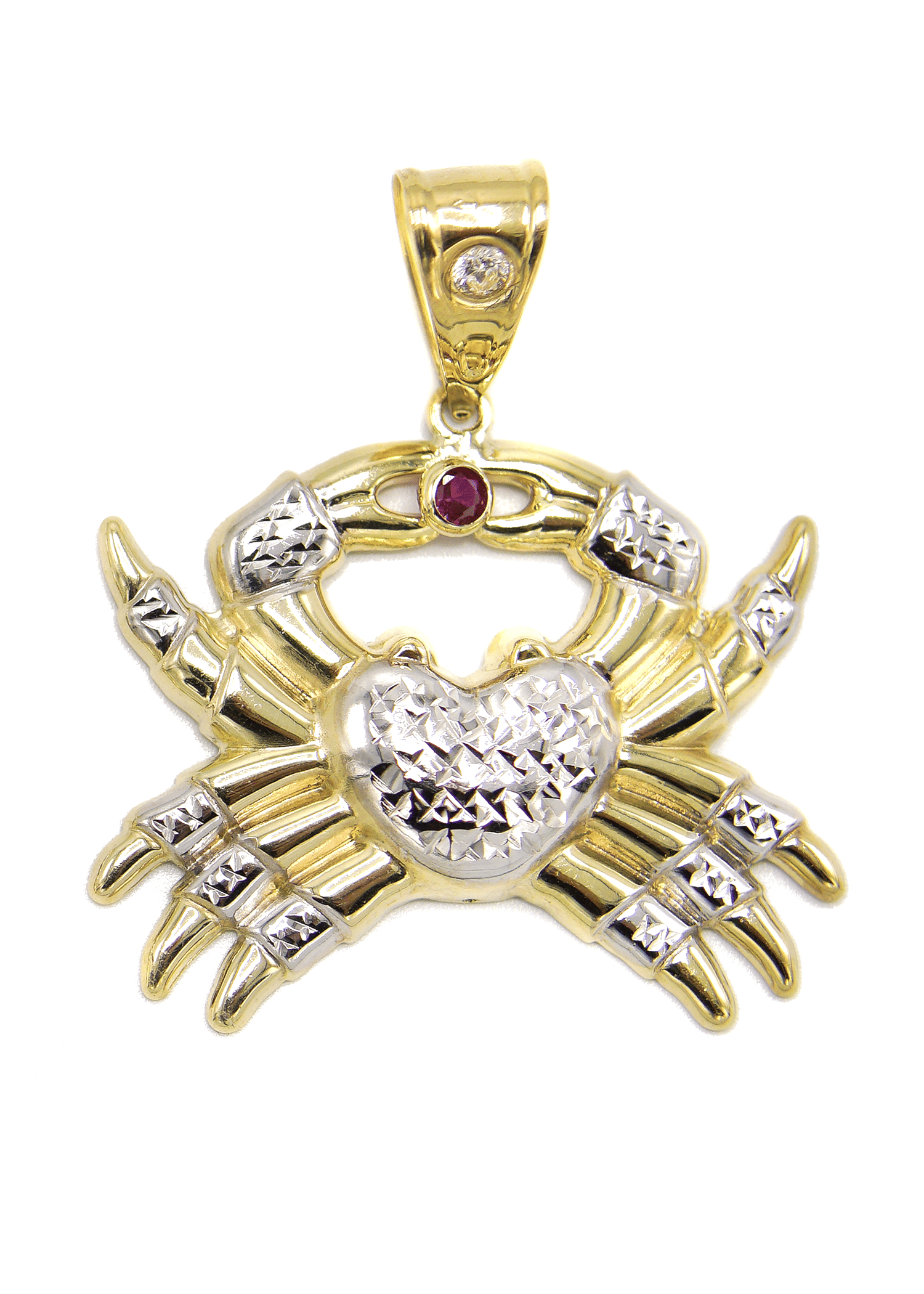 Manufacturer 1 10K Gold Crab Pendant | Customizable Size