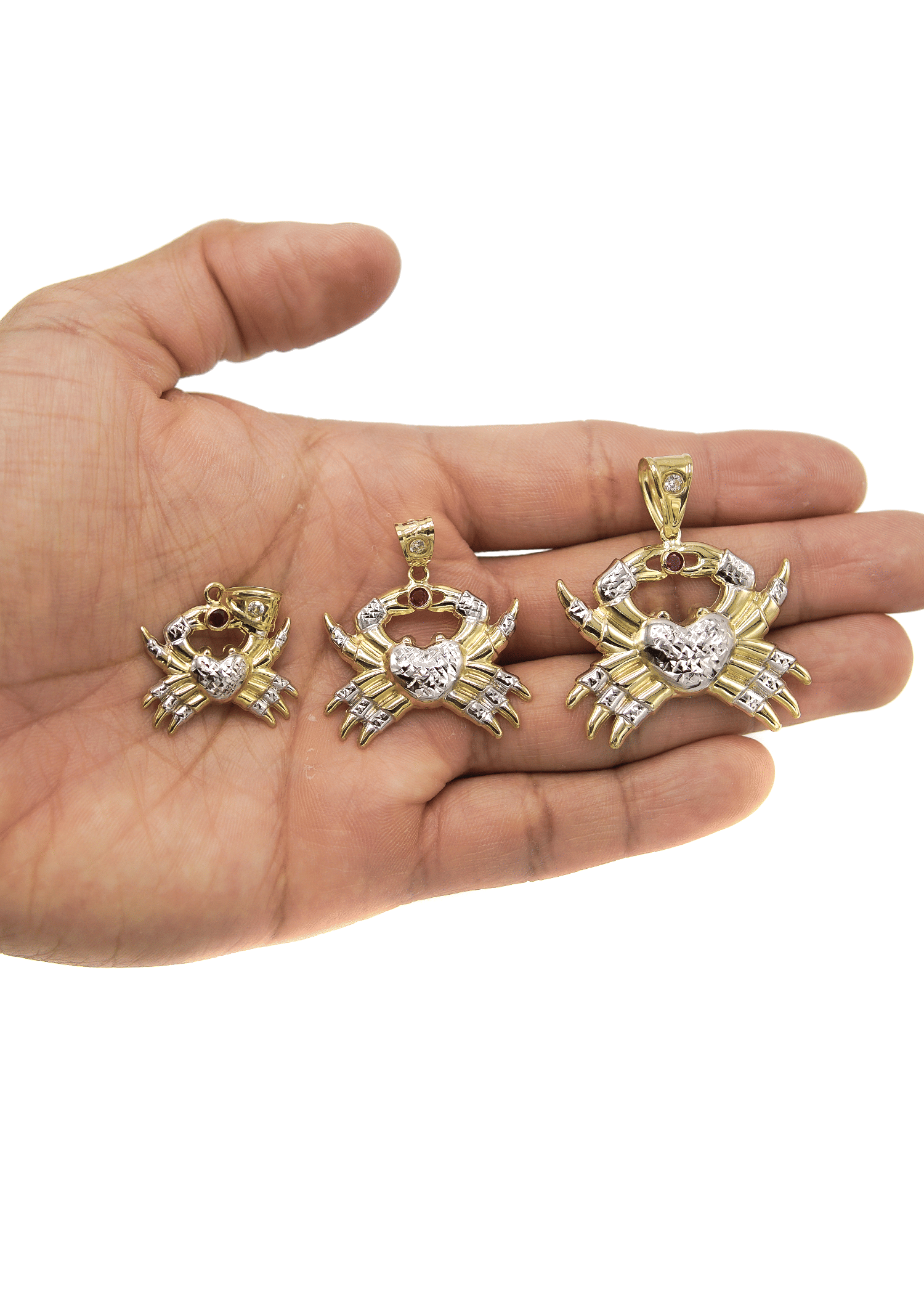 Manufacturer 1 10K Gold Crab Pendant | Customizable Size