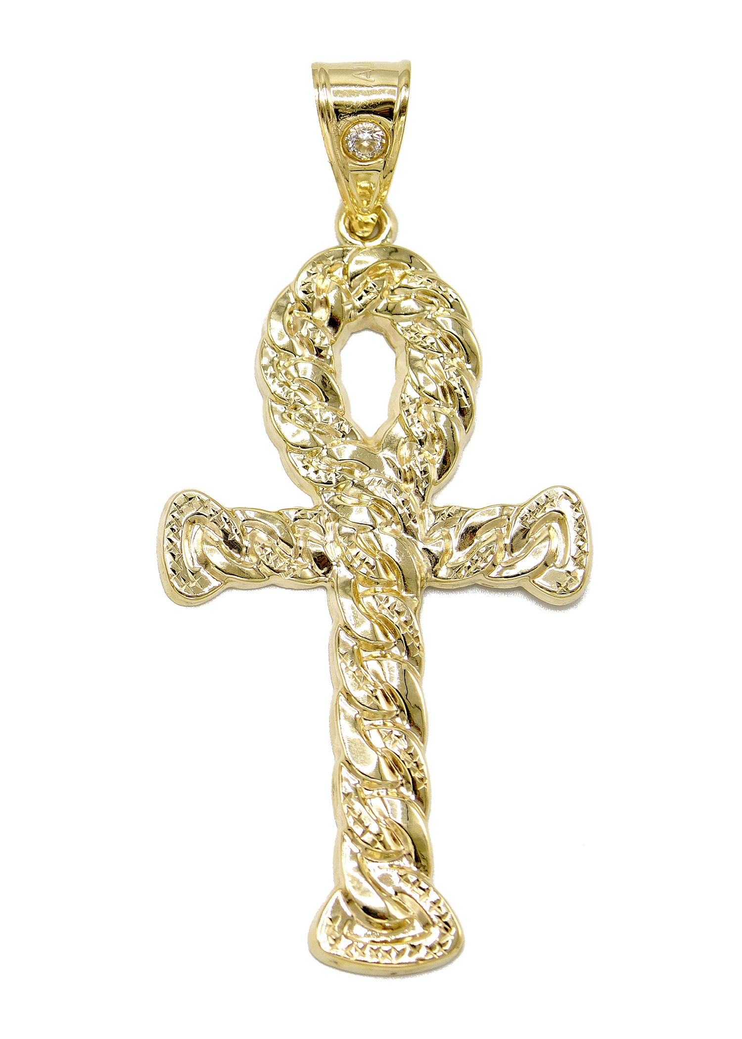 Manufacturer 1 10K Yellow Gold Ankh Pendant | Customizable Size