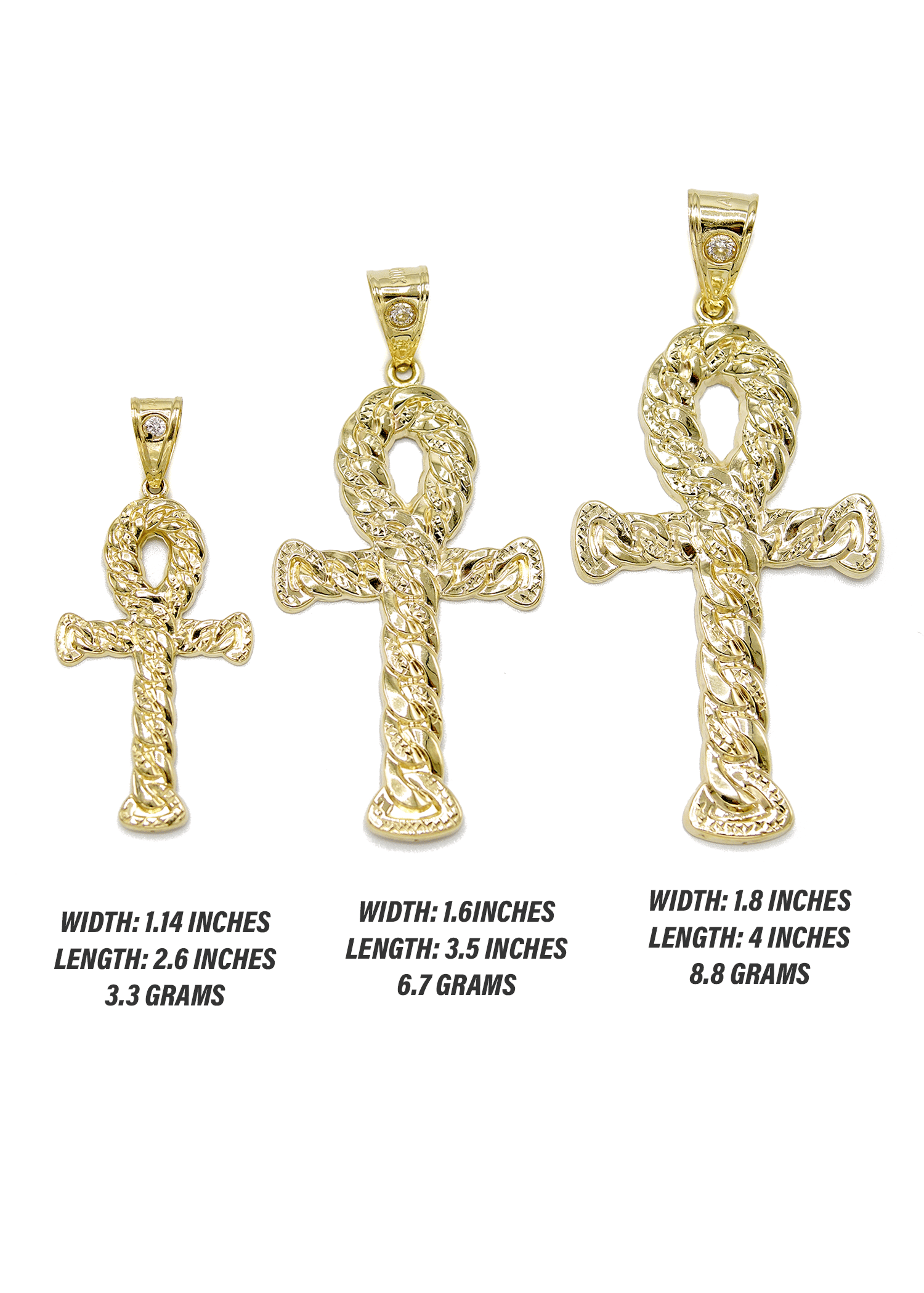 Manufacturer 1 10K Yellow Gold Ankh Pendant | Customizable Size