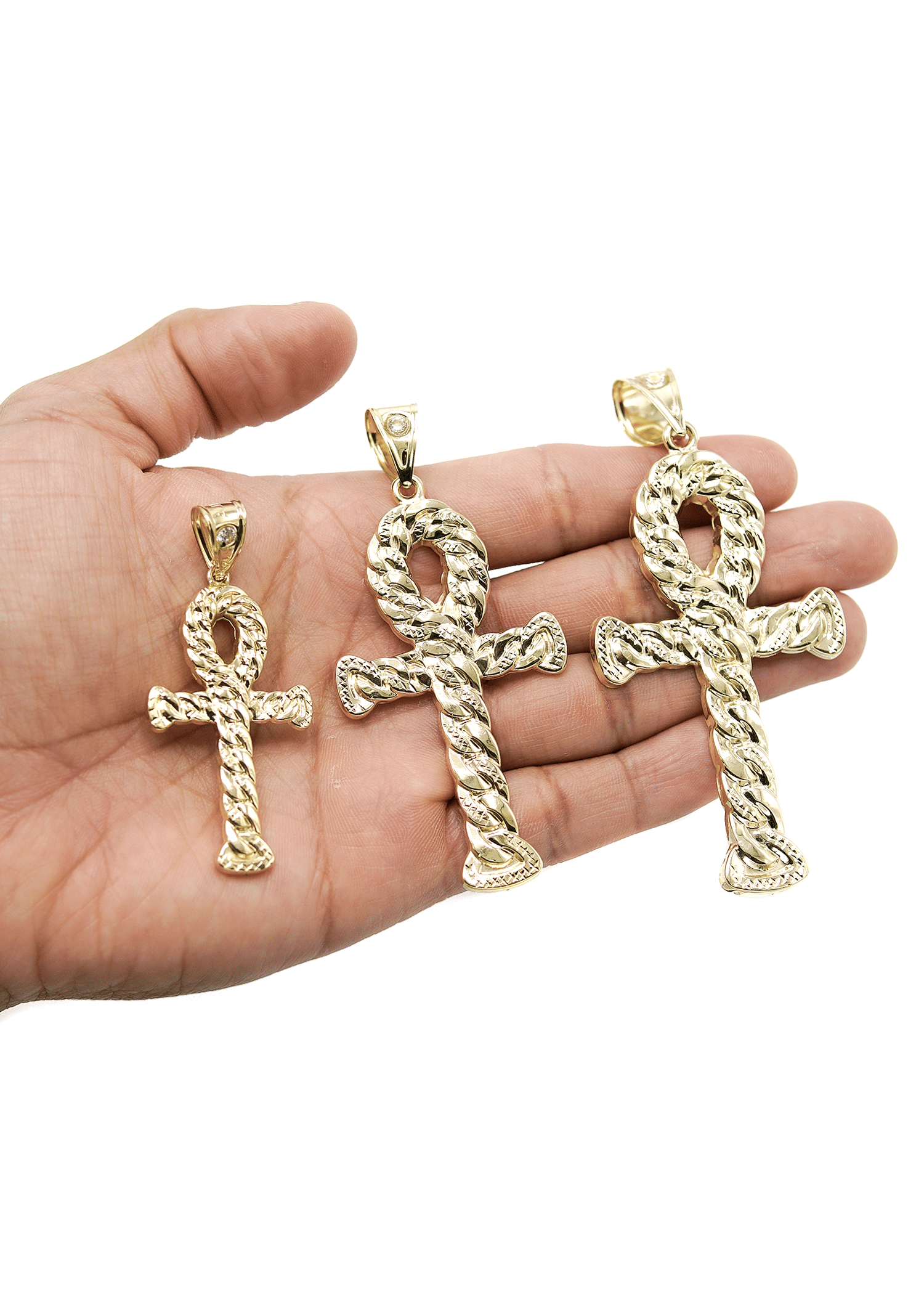 Manufacturer 1 10K Yellow Gold Ankh Pendant | Customizable Size