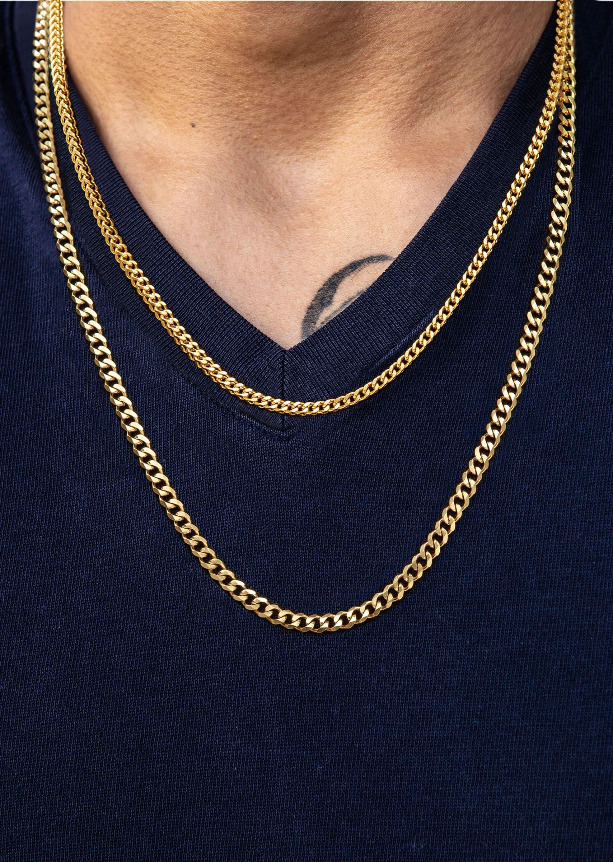 Manufacturer 30 Gold Plated Cuban Chain & Franco Chain 4 mm