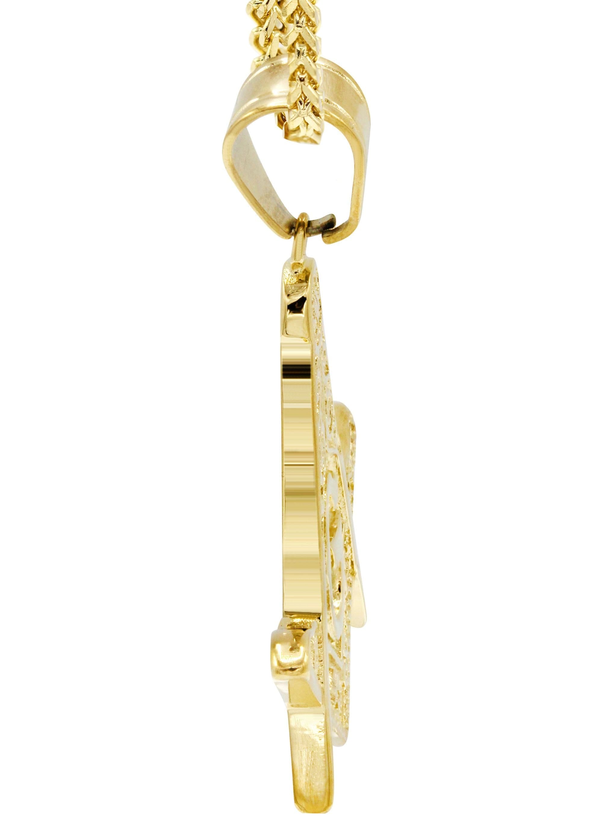 Manufacturer 30 Mens Gold Plated Franco Chain & Freemason Pendant | Appx. 17.5 Grams