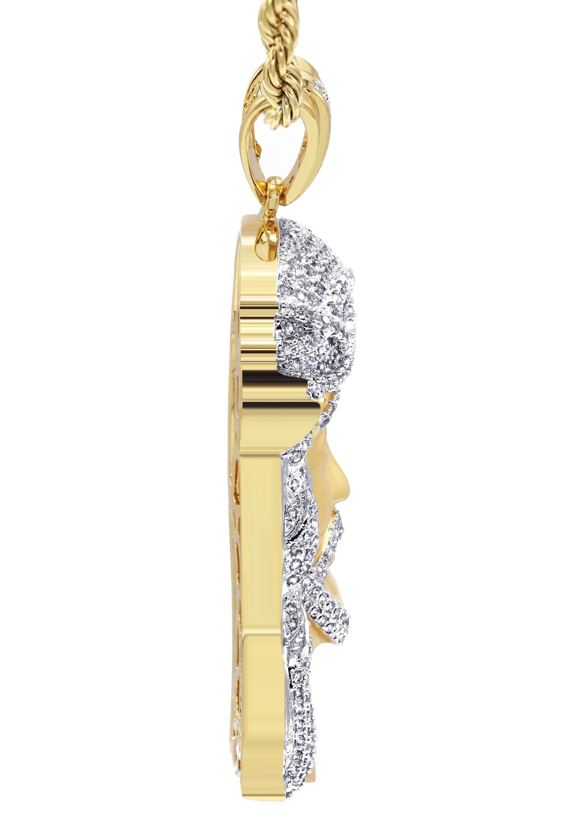Manufacturer 30 Mens Gold Plated Rope Chain & Jesus Piece Chain | Appx. 42.4 Grams