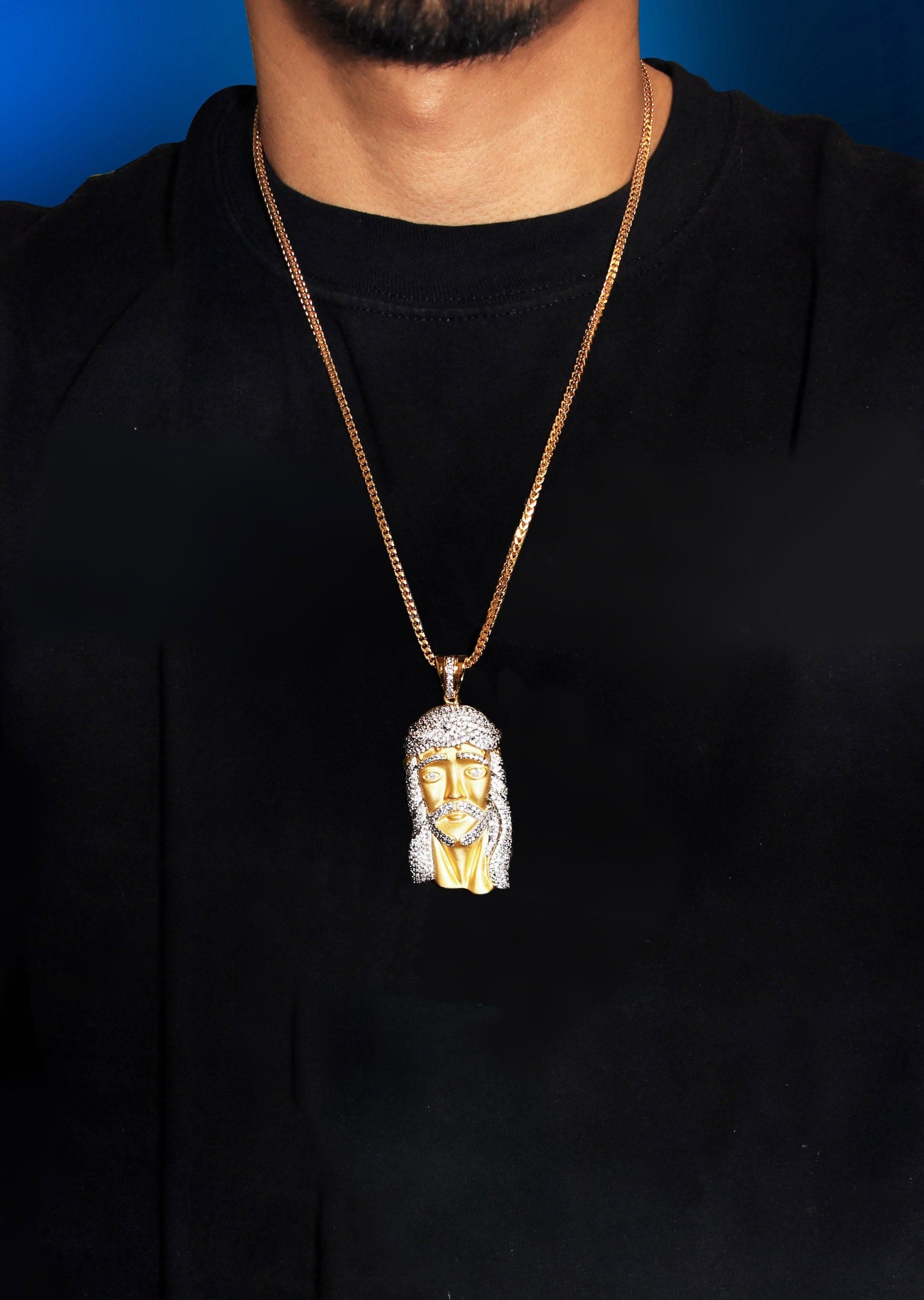 Manufacturer 30 Mens Gold Plated Rope Chain & Jesus Piece Chain | Appx. 42.4 Grams