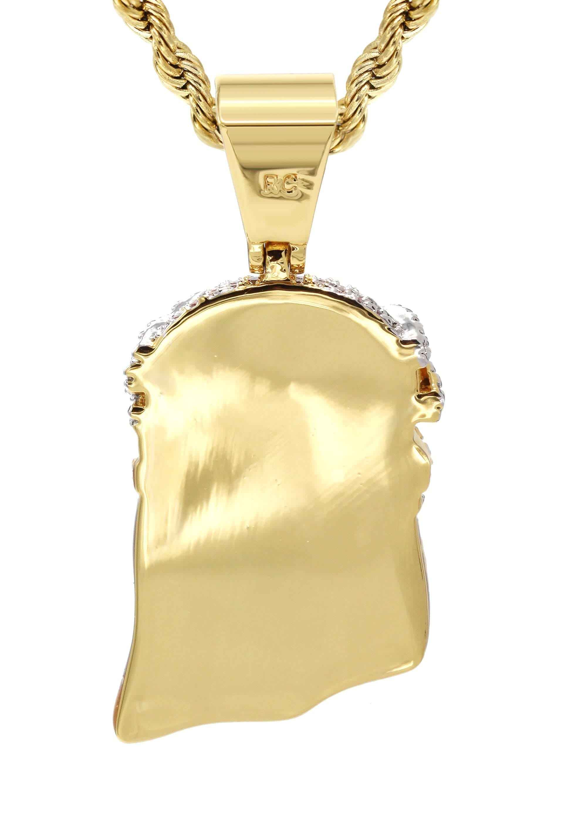 Manufacturer 30 Mens Gold Plated Rope Chain & Jesus Piece Chain | Appx. 21.8 Grams