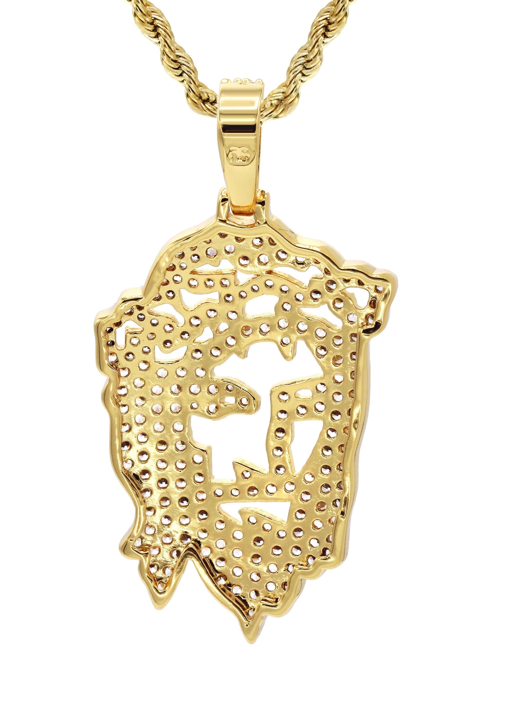 Manufacturer 30 Mens Gold Plated Rope Chain & Jesus Piece Chain | Appx. 14.6 Grams