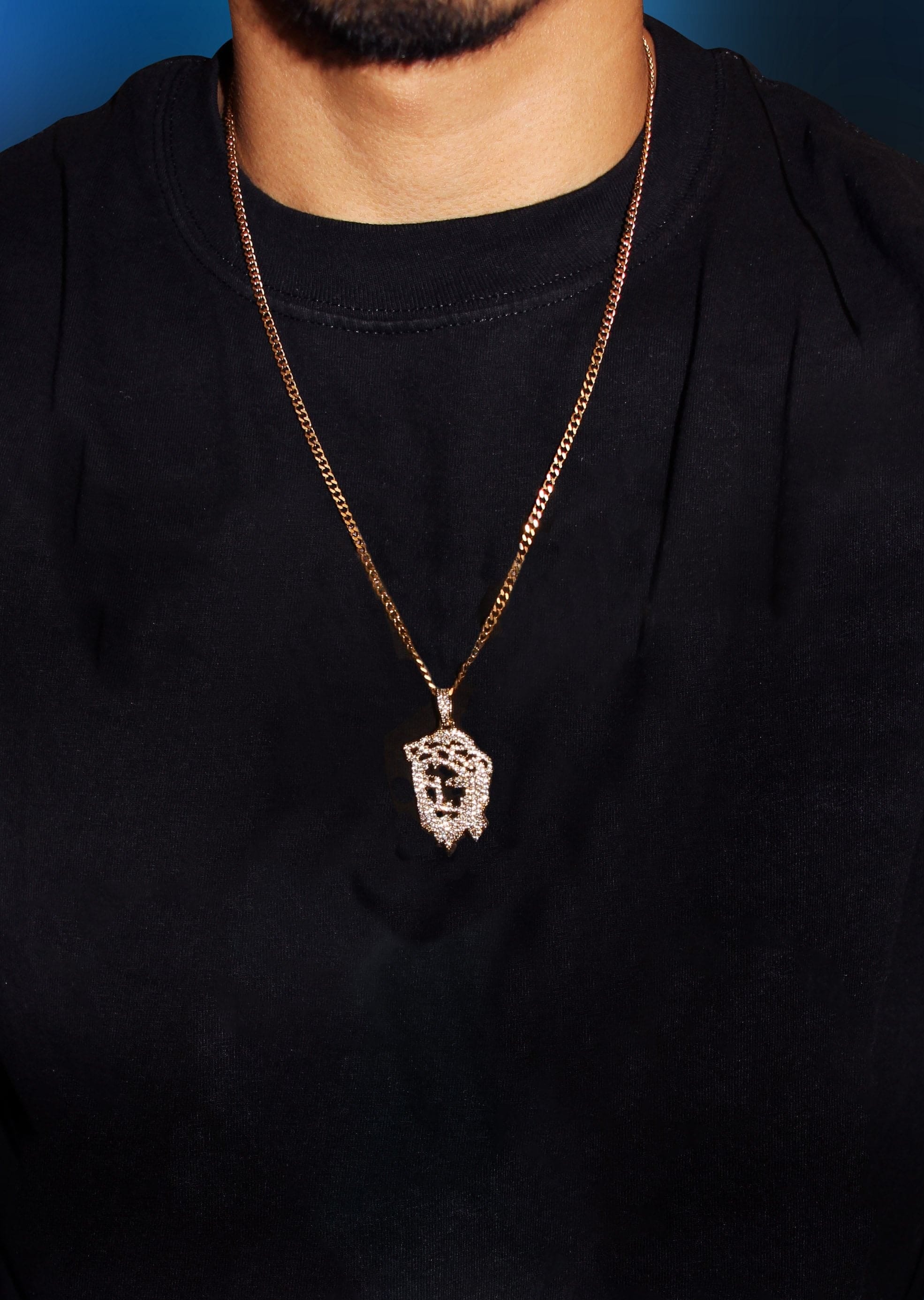 Manufacturer 30 Mens Gold Plated Rope Chain & Jesus Piece Chain | Appx. 14.6 Grams