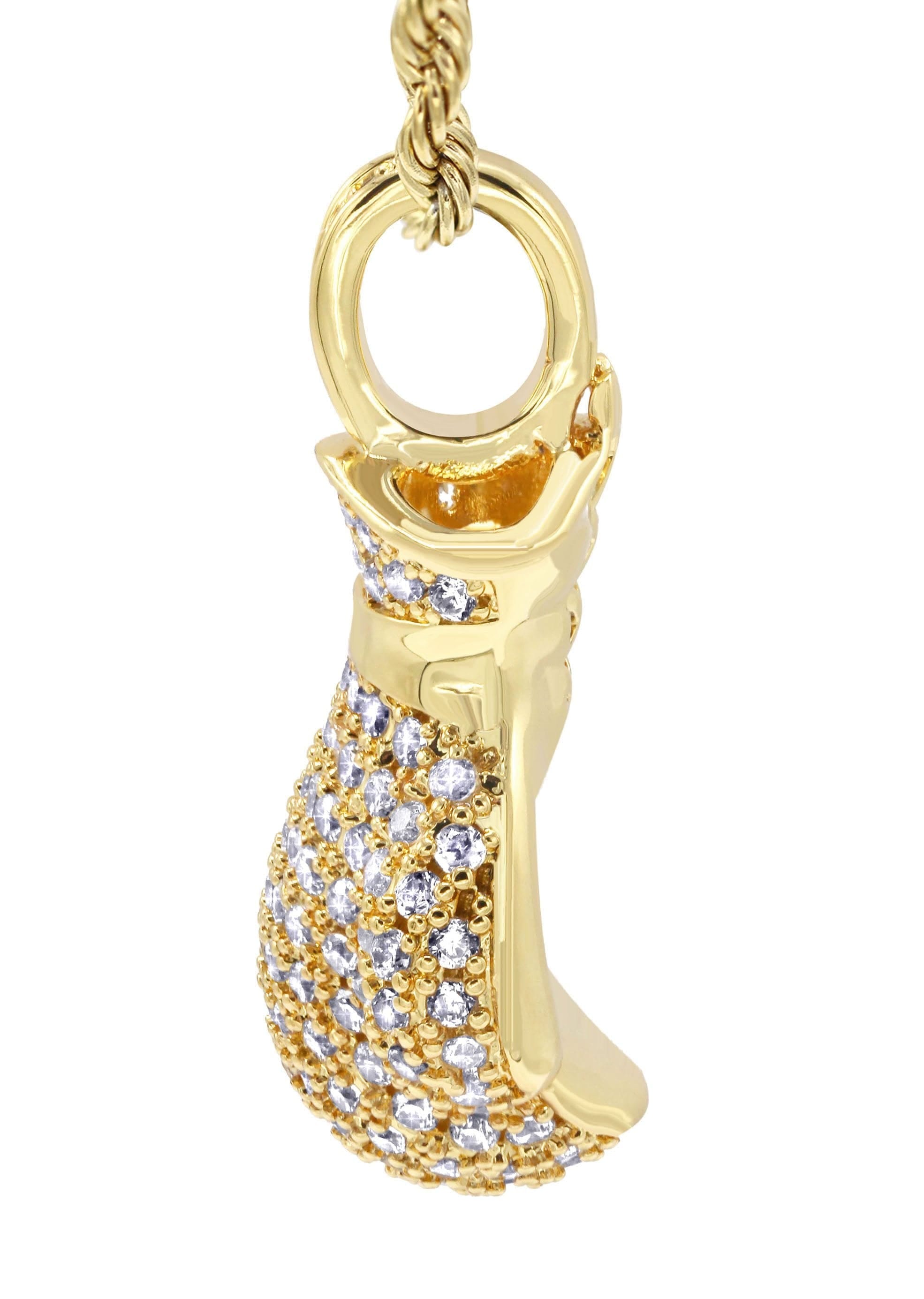 Manufacturer 30 Mens Gold Plated Rope Chain & Boxing Glove Pendant | Appx. 20.2 Grams