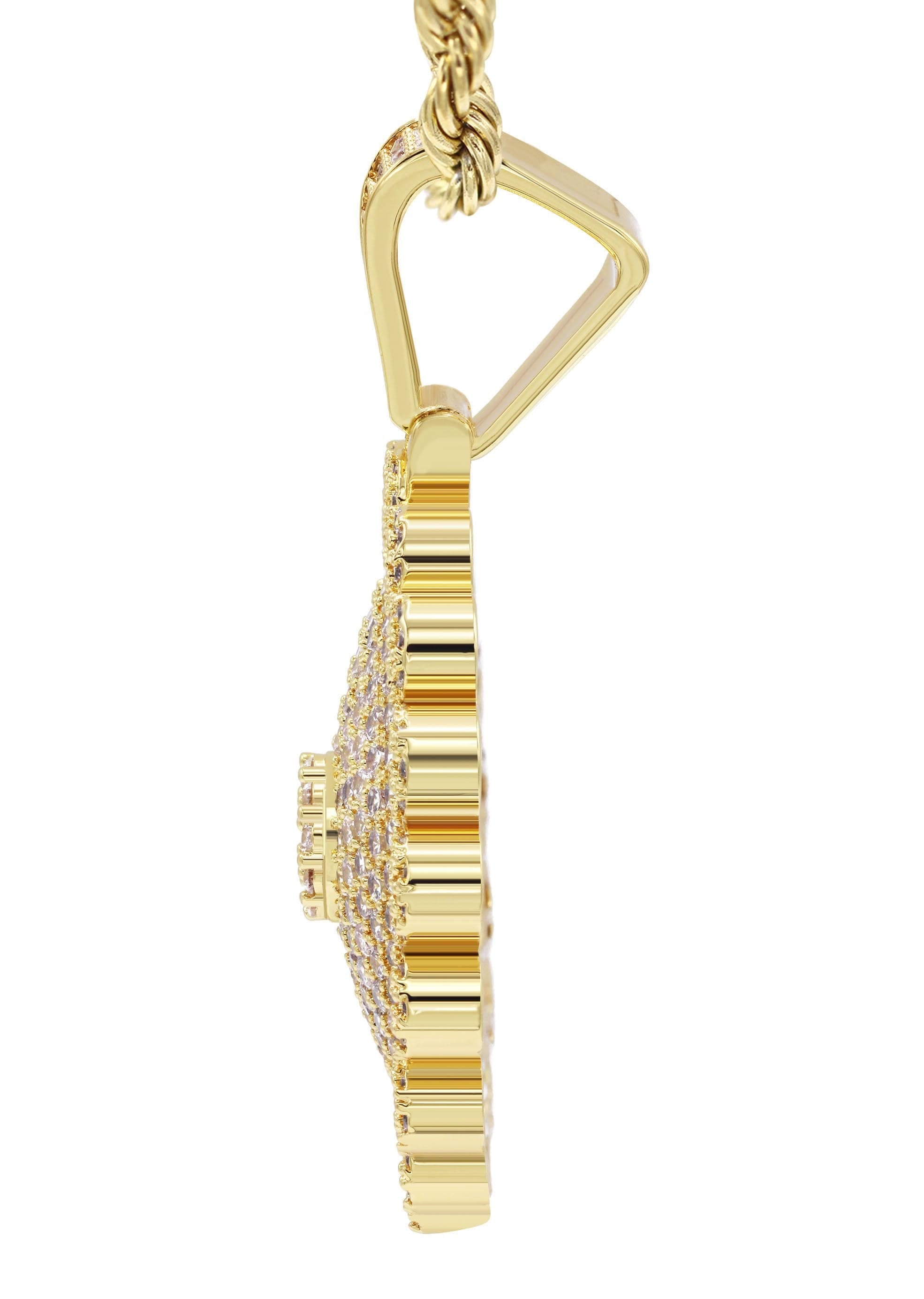 Manufacturer 30 Mens Gold Plated Rope Chain & Dog Tag Pendant | Appx. 33 Grams