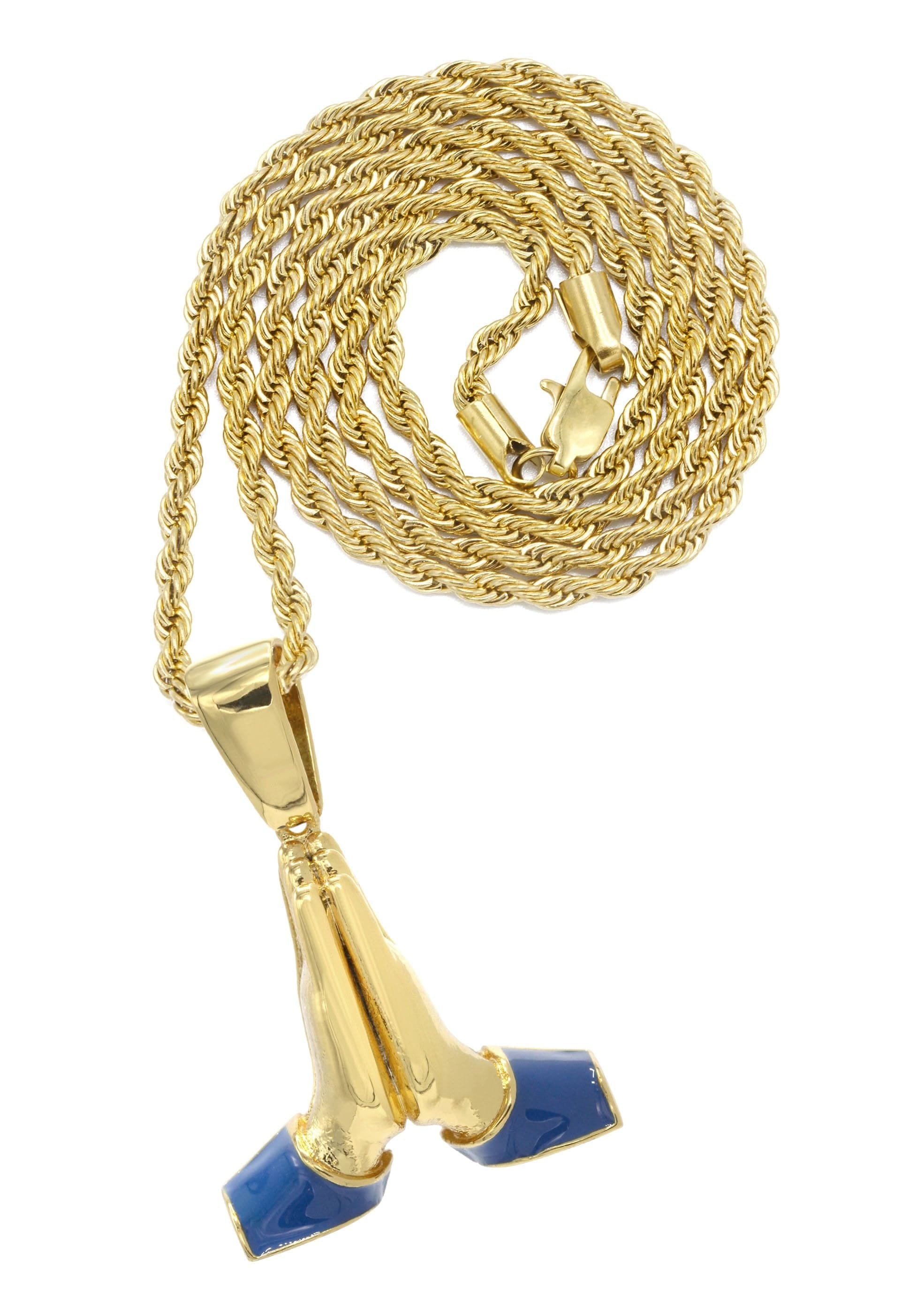 Manufacturer 30 Mens Gold Plated Rope Chain & Emoji Pendant | Appx. 22.2 Grams