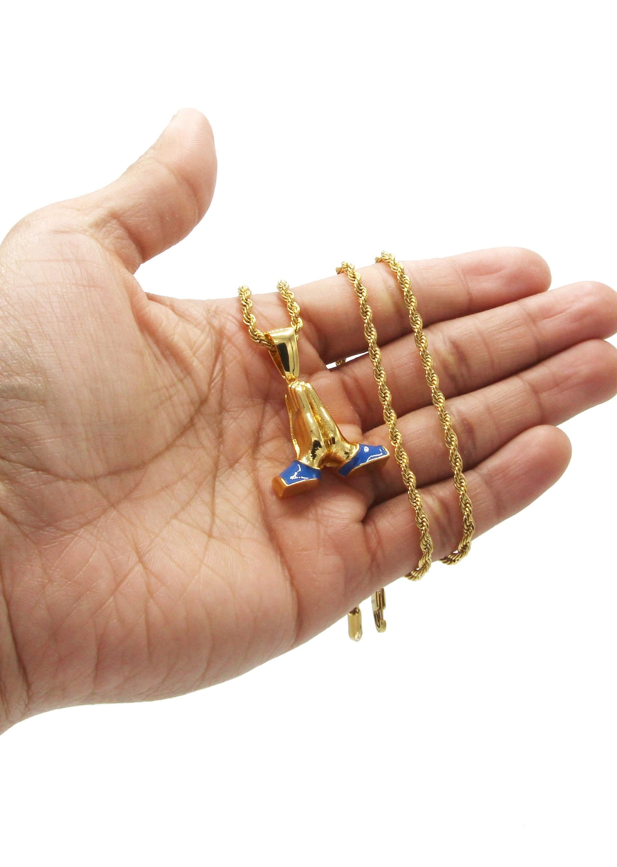 Manufacturer 30 Mens Gold Plated Rope Chain & Emoji Pendant | Appx. 22.2 Grams