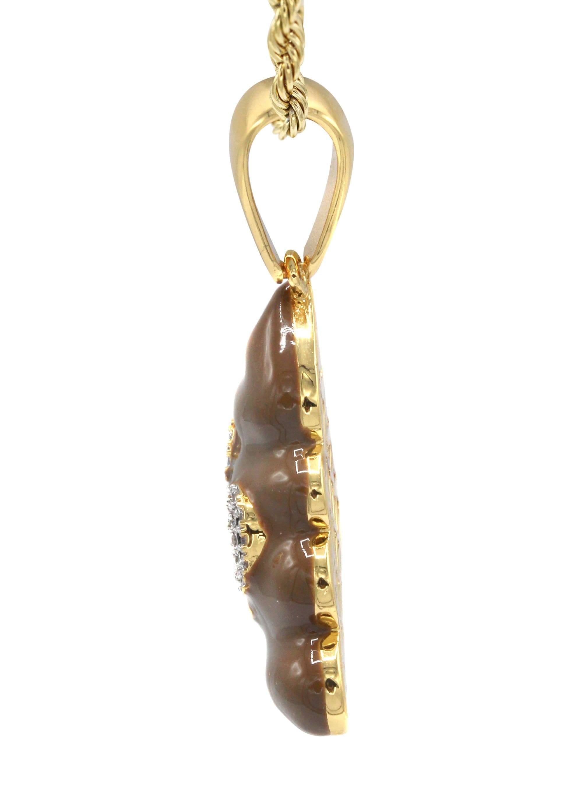 Manufacturer 30 Mens Gold Plated Rope Chain & Emoji Pendant | Appx. 17 Grams