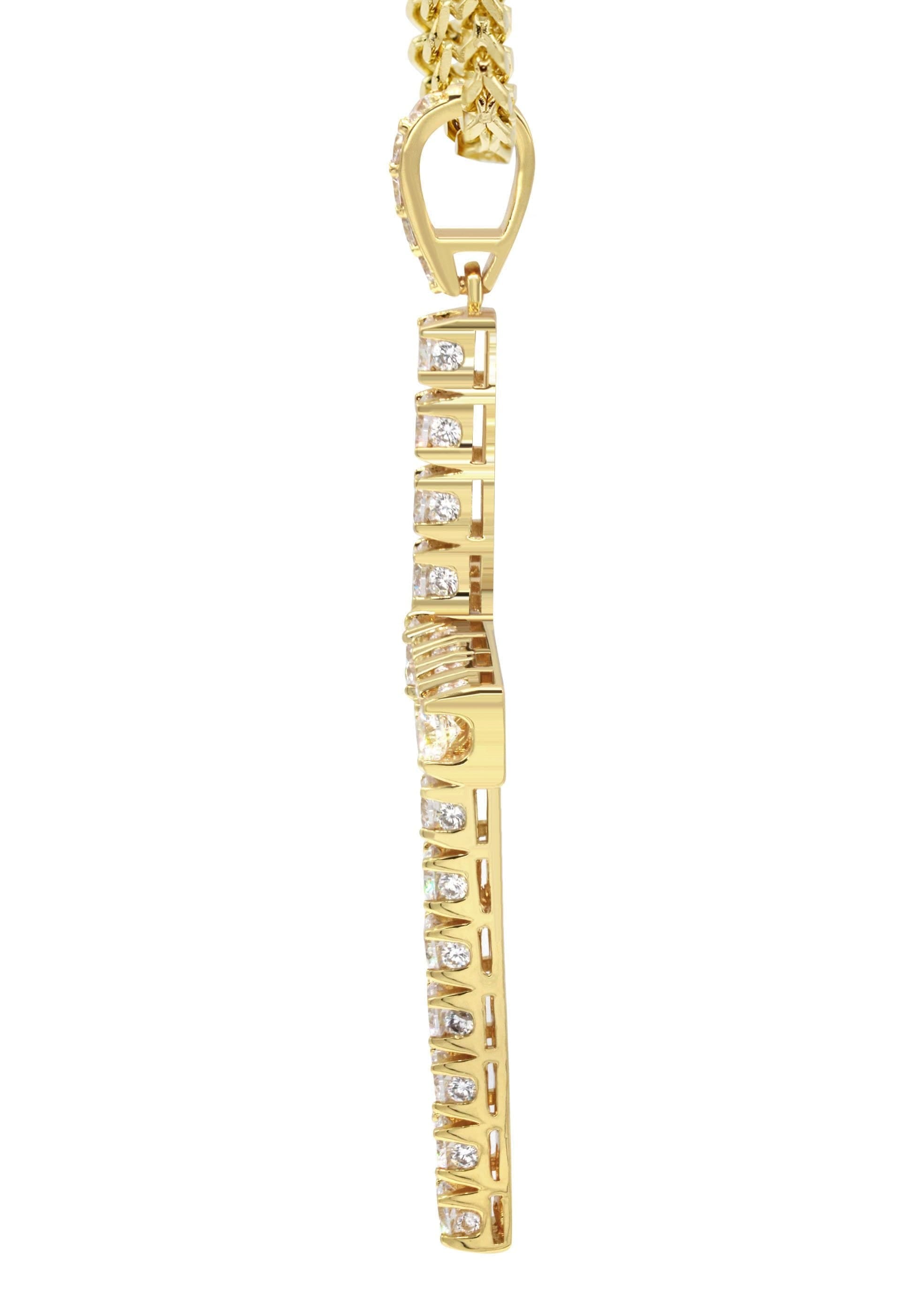 Manufacturer 30 Mens Gold Plated Franco Chain & Cross Pendant | Appx. 30.5 Grams
