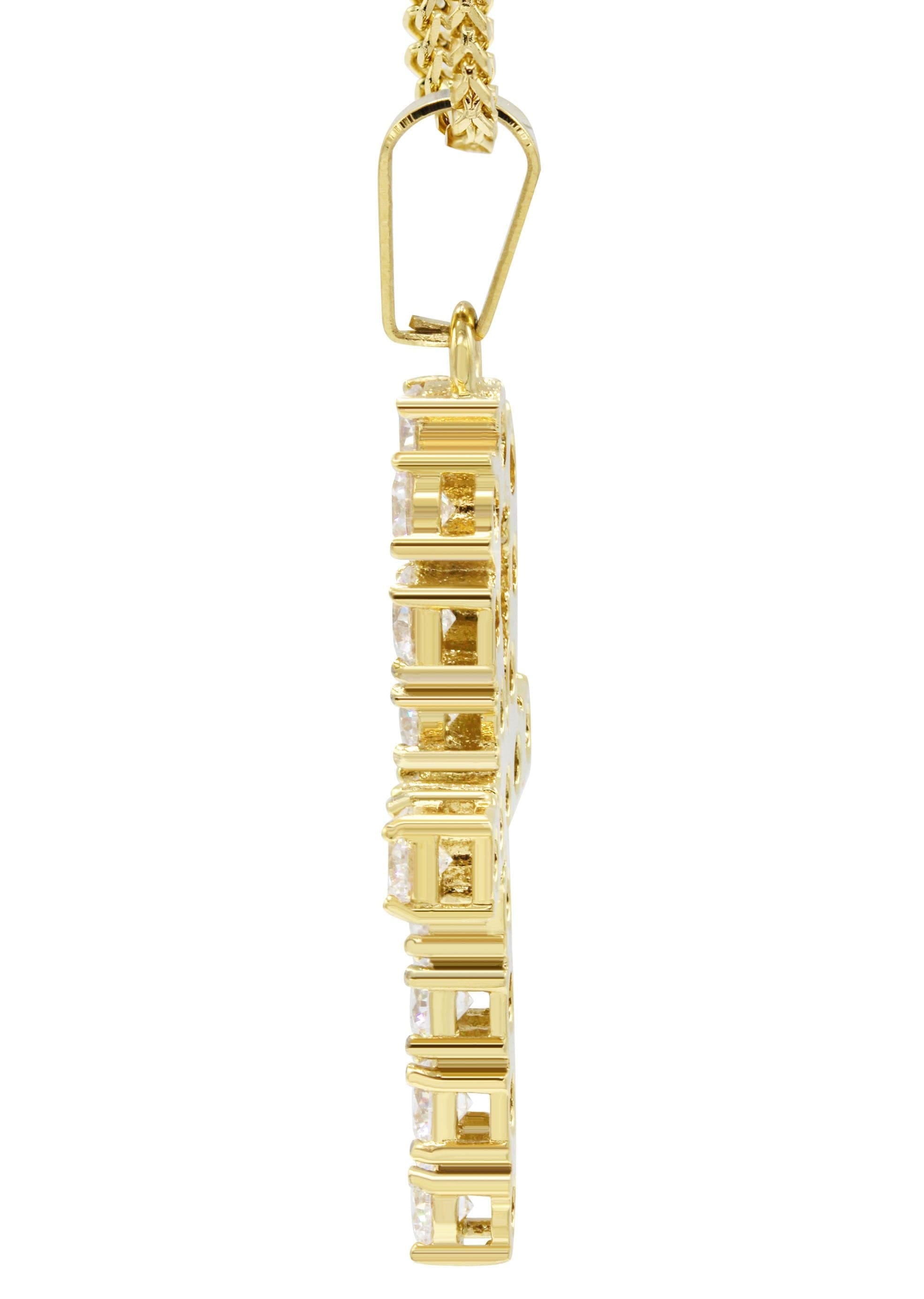 Manufacturer 30 Mens Gold Plated Franco Chain & Ankh Pendant | Appx. 14.2 Grams