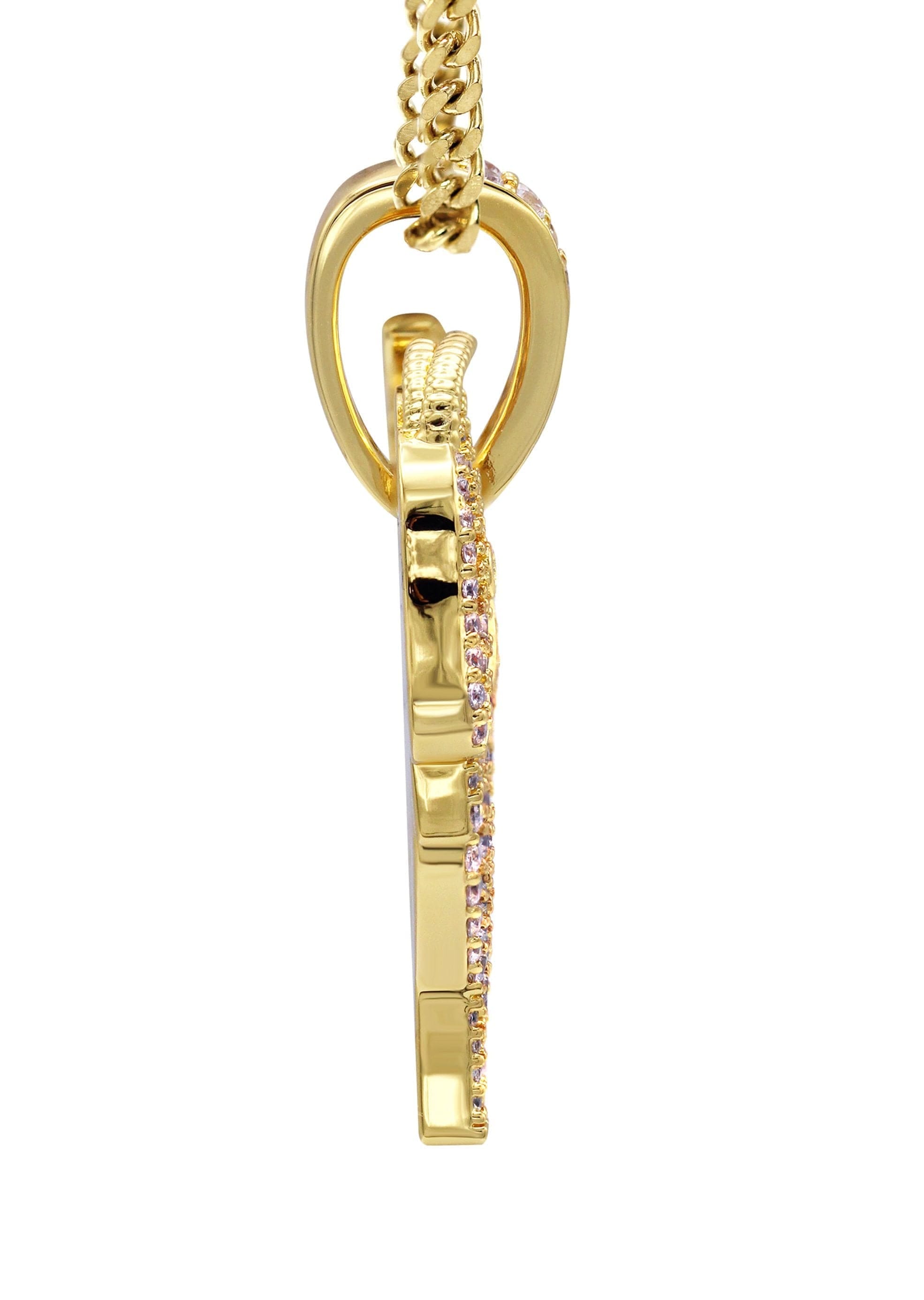 Manufacturer 30 Gold Plated Cuban Link Chain & Goat Pendant | Appx. 14.5 Grams