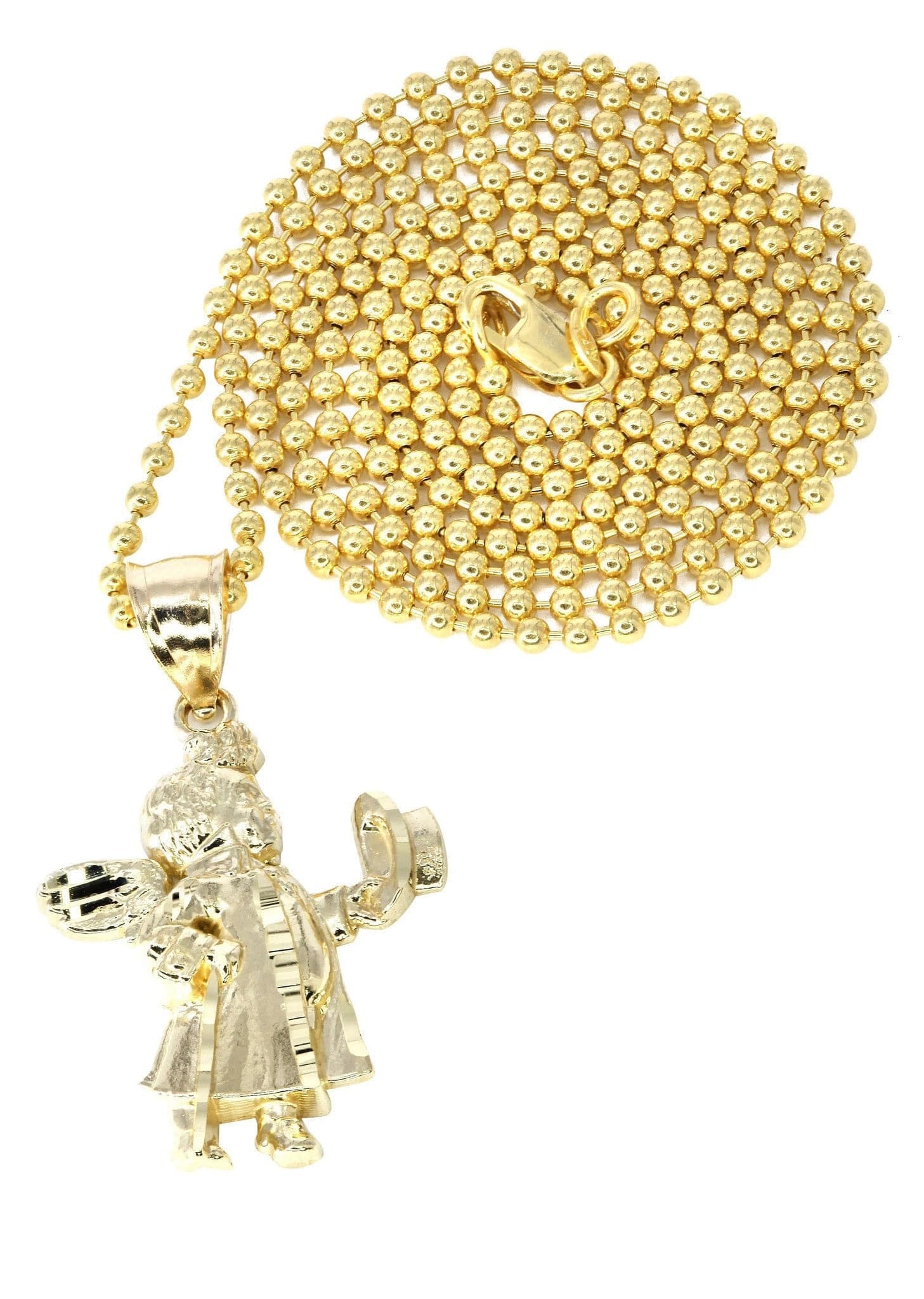 Manufacturer 1 10K Yellow Gold Dog Tag Angel Necklace | Appx. 8.5 Grams