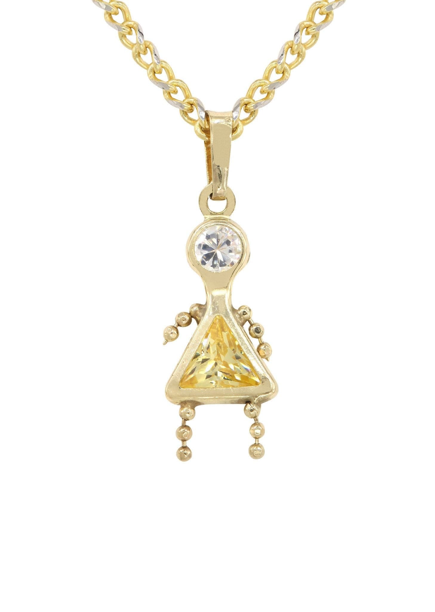 Manufacturer 1 10K Yellow Gold Fancy Link Children Necklace | Appx. 7.8 Grams