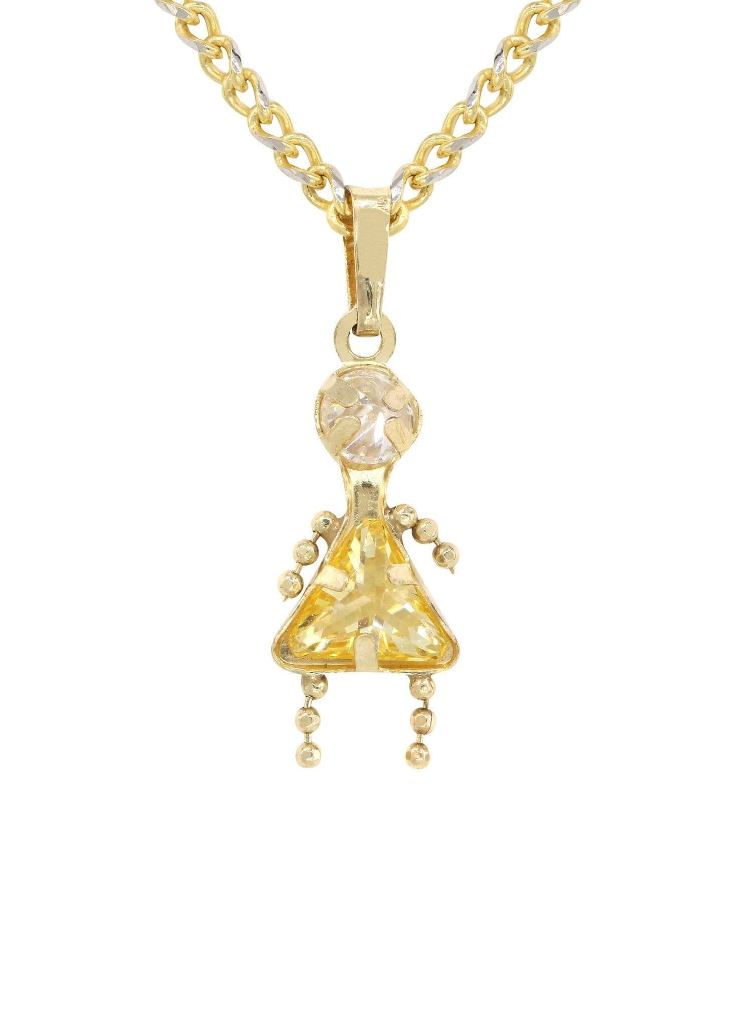 Manufacturer 1 10K Yellow Gold Fancy Link Children Necklace | Appx. 7.8 Grams