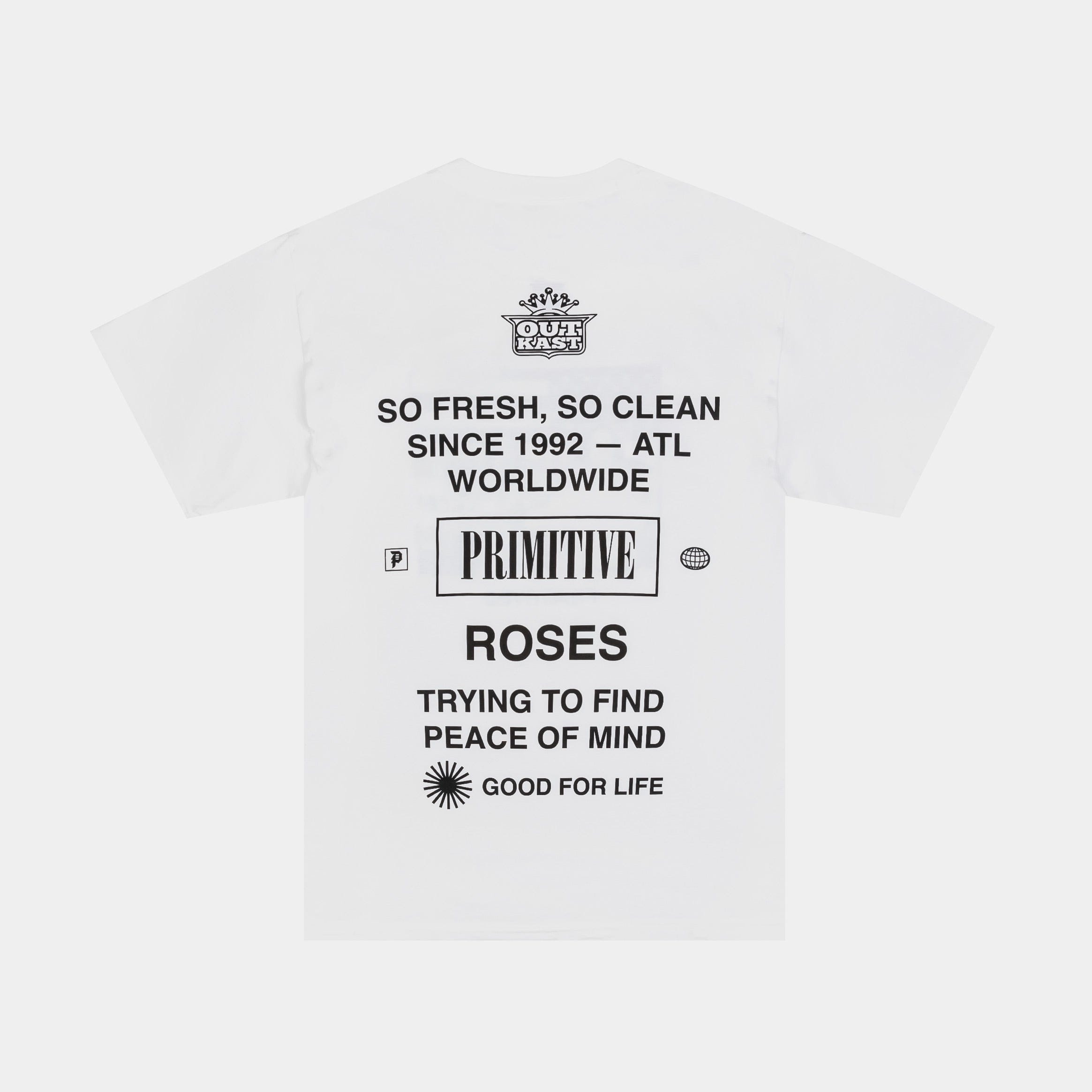 Primitive Outkast Graphic Mens Short Sleeve Shirt (White/Black/White)