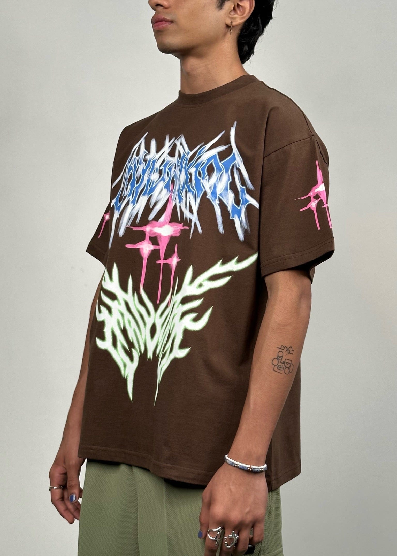 Jaywalking Tramp Stamp T-Shirt (Brown)