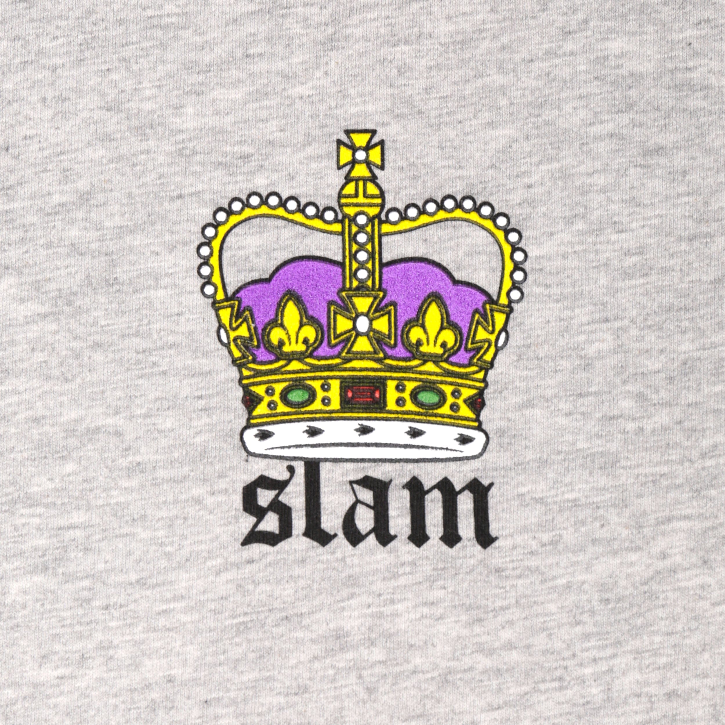 Crown Slam City Skates Crown T - Shirt Grey